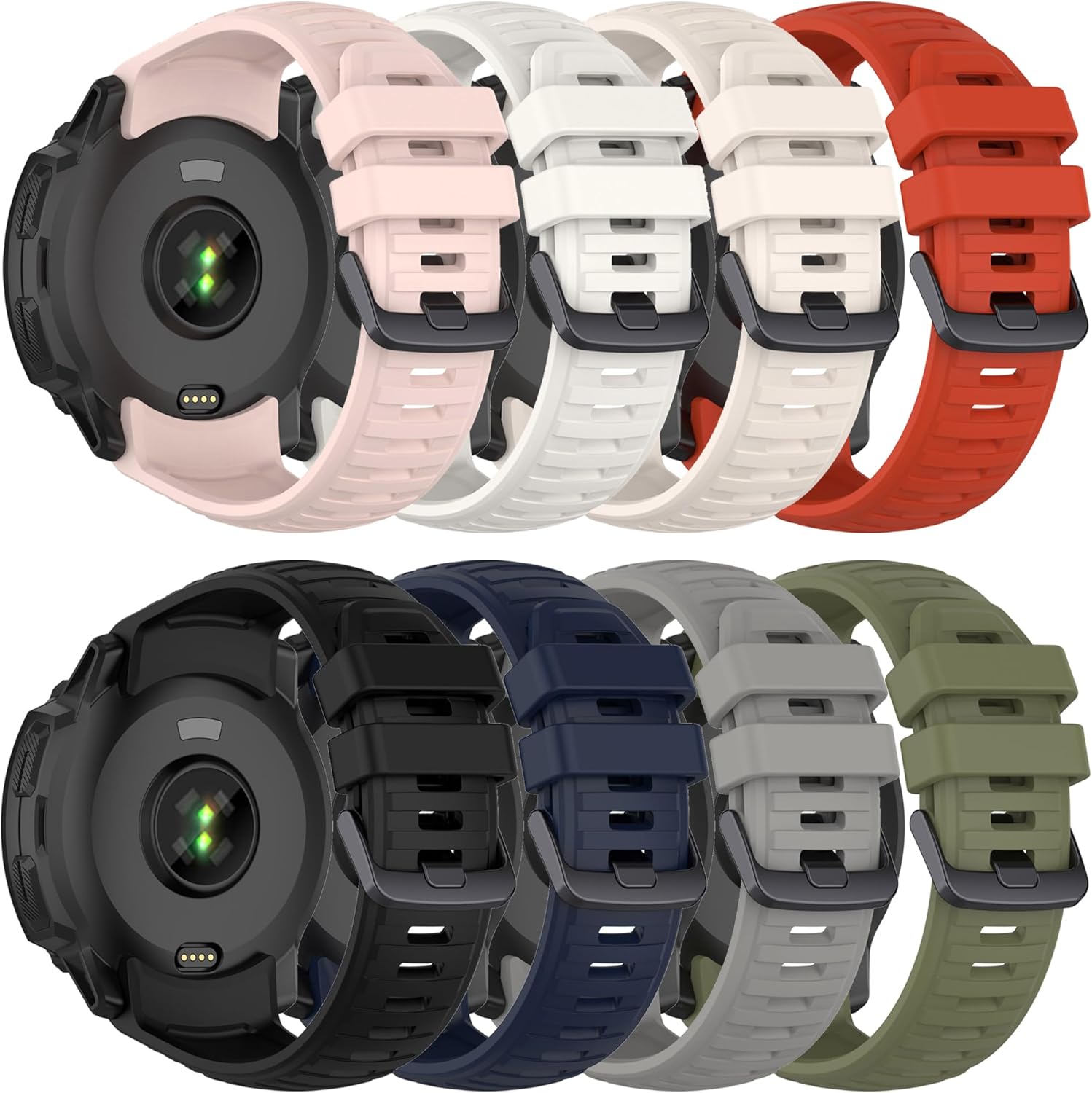 Band for Garmin Instinct 2X, Soft Silicone Replacement Watch Band Strap for Garmin Instinct 2X Solar (No Tracker)