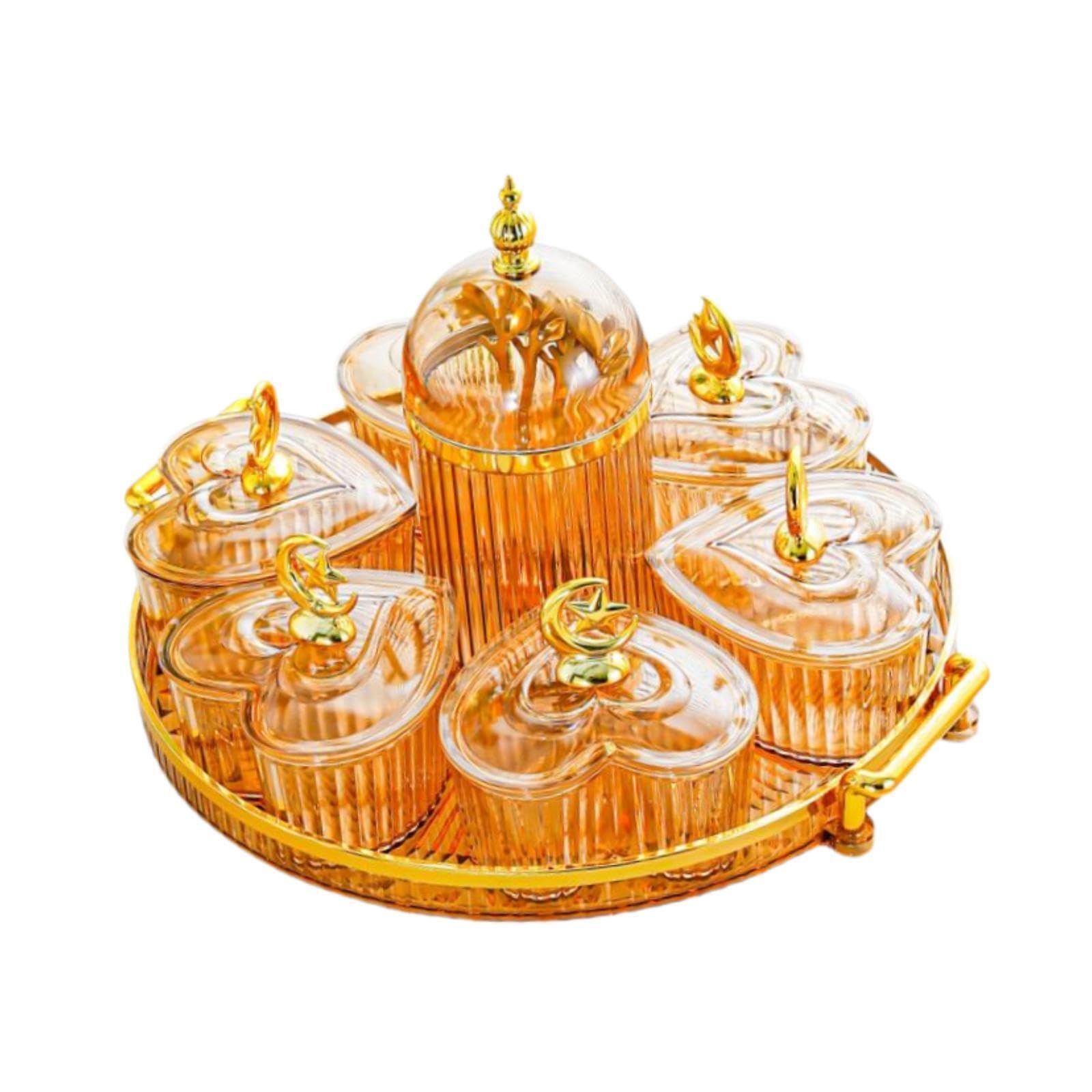 PIXZCSA Divided Serving Platter Snack Storage Container Suspending Snacks With Elegant Of Class Divided Serving Platter Measures 29cmx15cm/11.42inch X