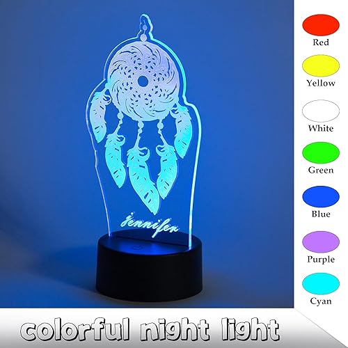 Miniatura 10 de Luz nocturna de mariposa personalizada con cargador USB, lámpara de ilusión de mariposa 3D para niñas, multicolor con nombres personalizados, luz de