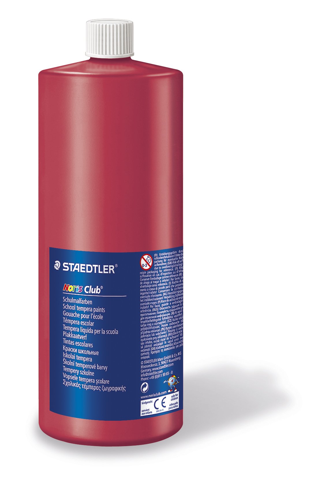 Staedtler 8850 Noris Club farba do malowania szkolnego, 1000 ml, karmin