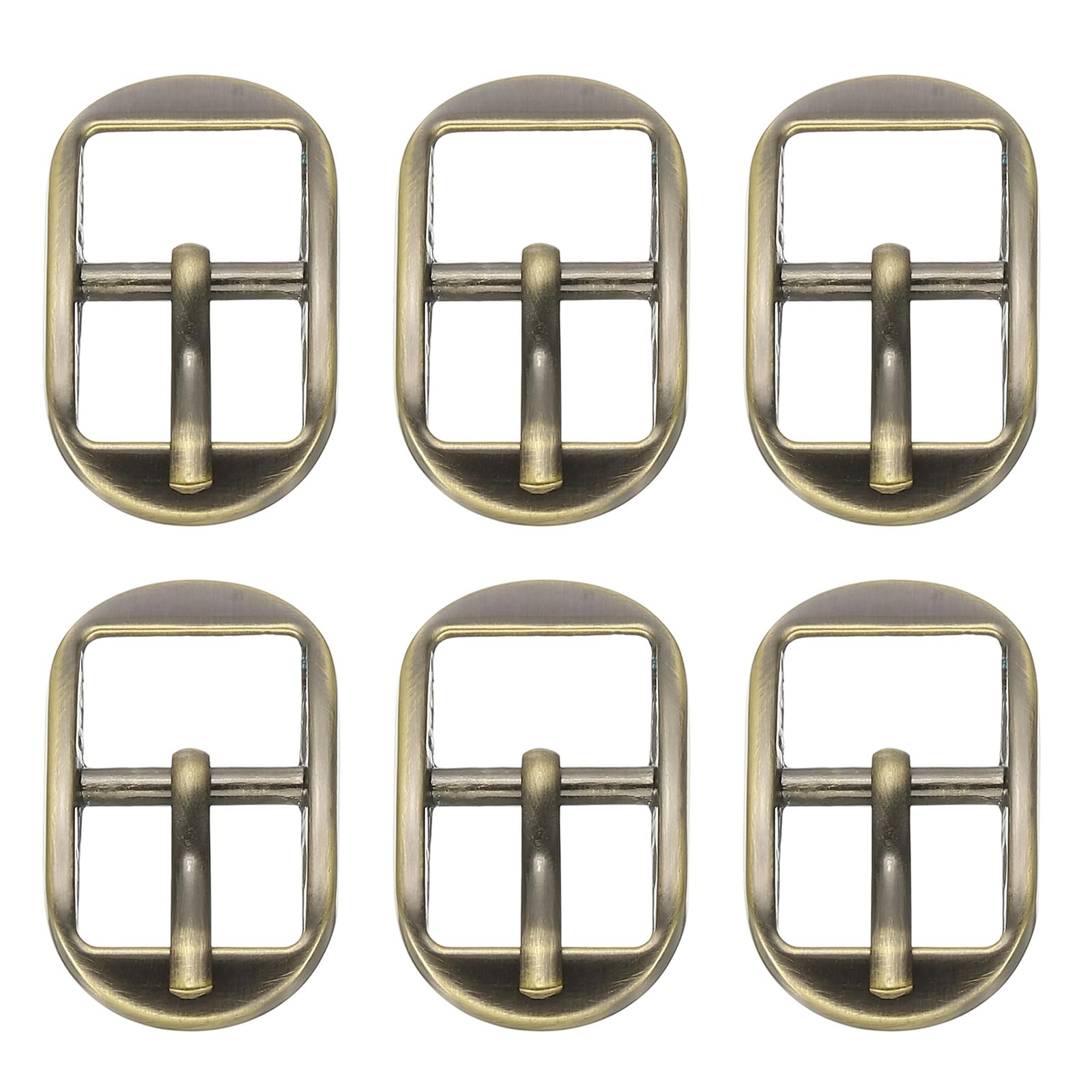 PATIKIL Bronze Metal Single Prong Buckle, 6 Pcs 0.6 Inch Adjustable, Classic Style, Suitable for Bags Shoes, Belts & More