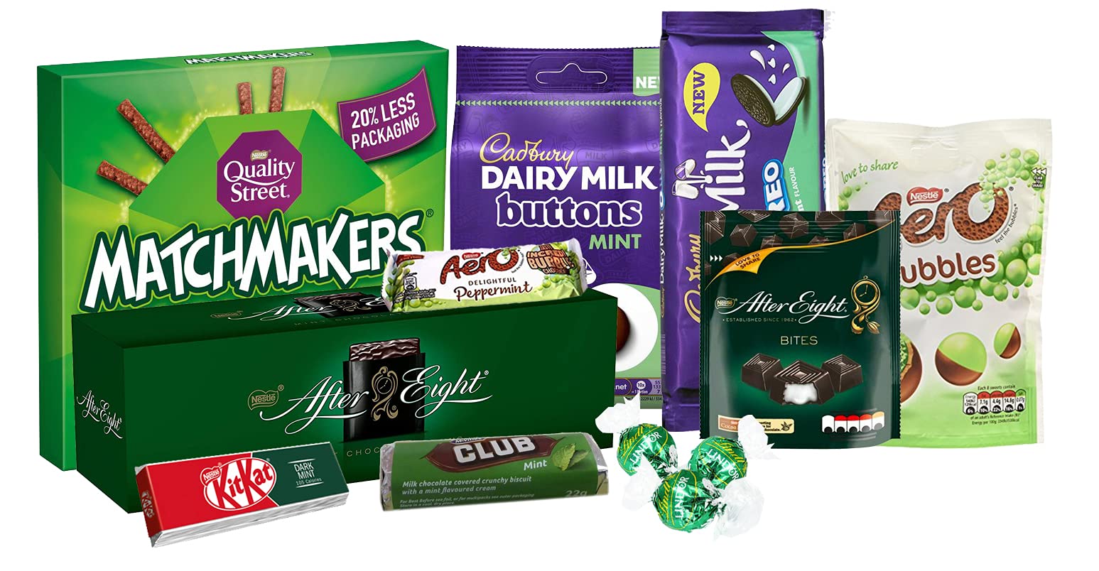 Buy Mint Chocolate Gift Hamper Bundled with Cadbury Buttons and Oreo