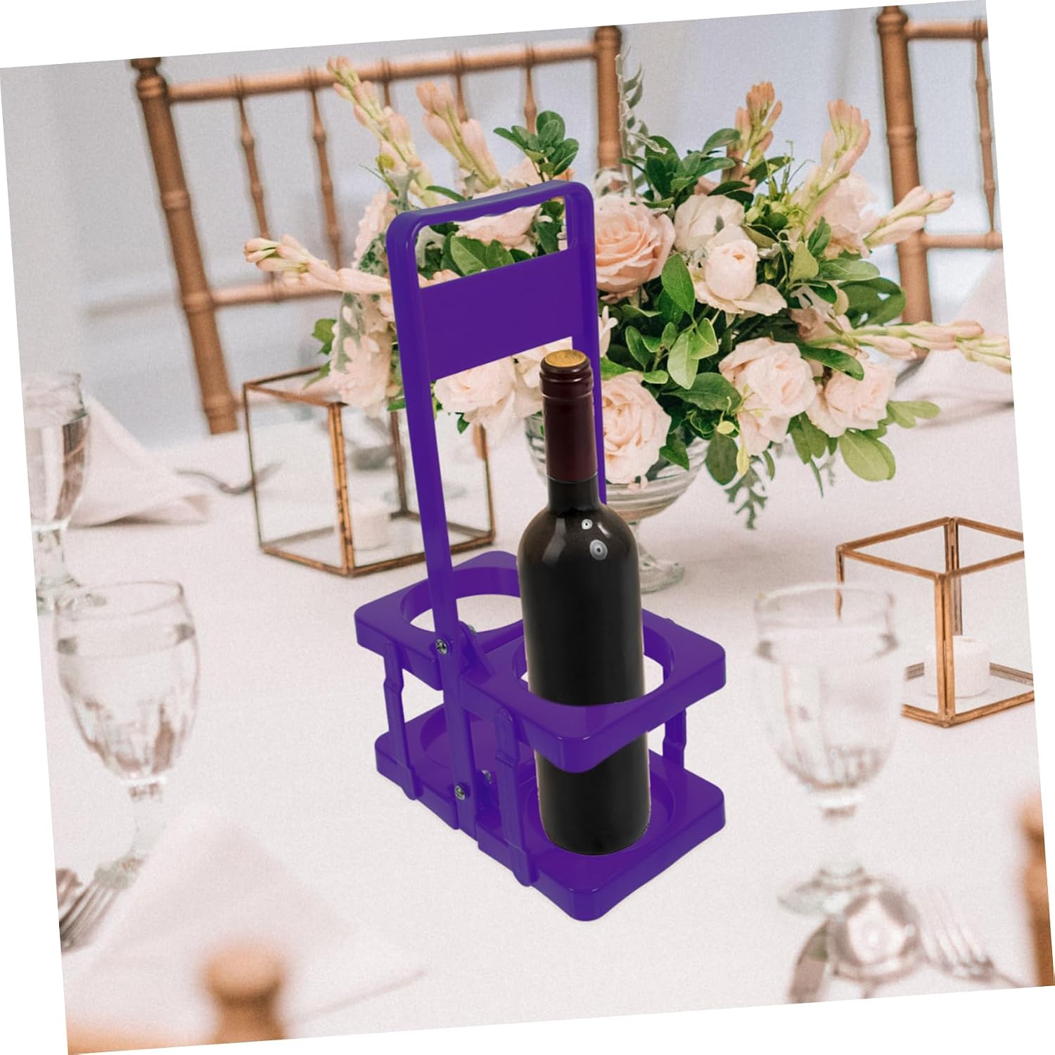 2pcs Folding Beer Basket Portable Drink Holder Handle for Carrying Beer Bottles