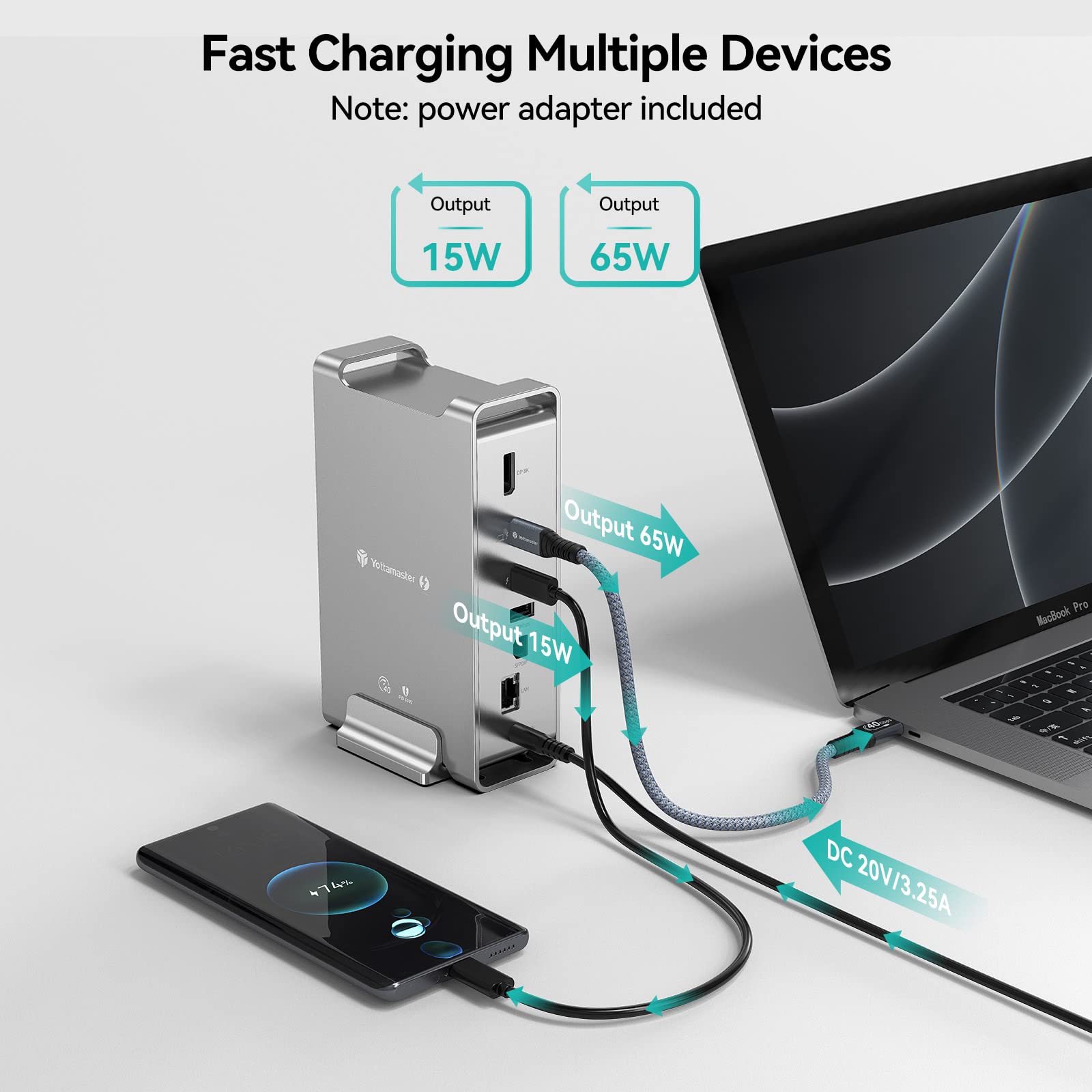 Amazon | Yottamaster 40Gbps USB Cドッキングステーション 