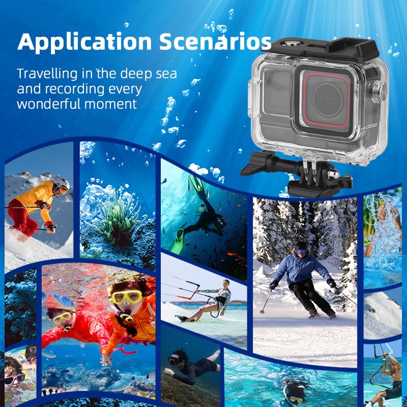 Custodia Impermeabile 60m Per Insta360 Ace Pro - Guscio Subacqueo Per Action Cam - Foto 12