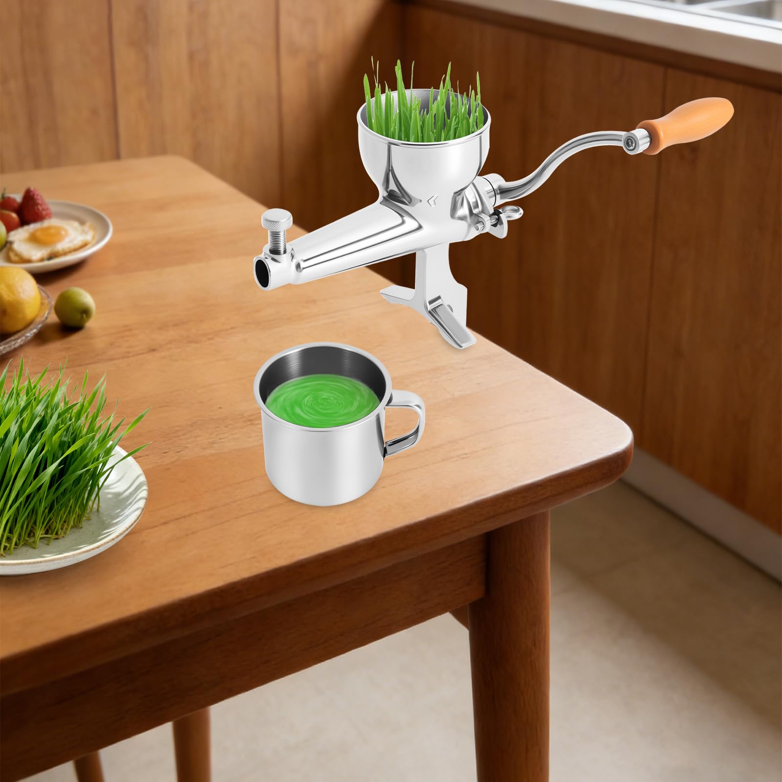 Spremisucco manuale, in acciaio inox 304, spremiagrumi per arance, da tavolo, con morsetto a forma di C, spremiagrumi manuale professionale per frutta e verdura