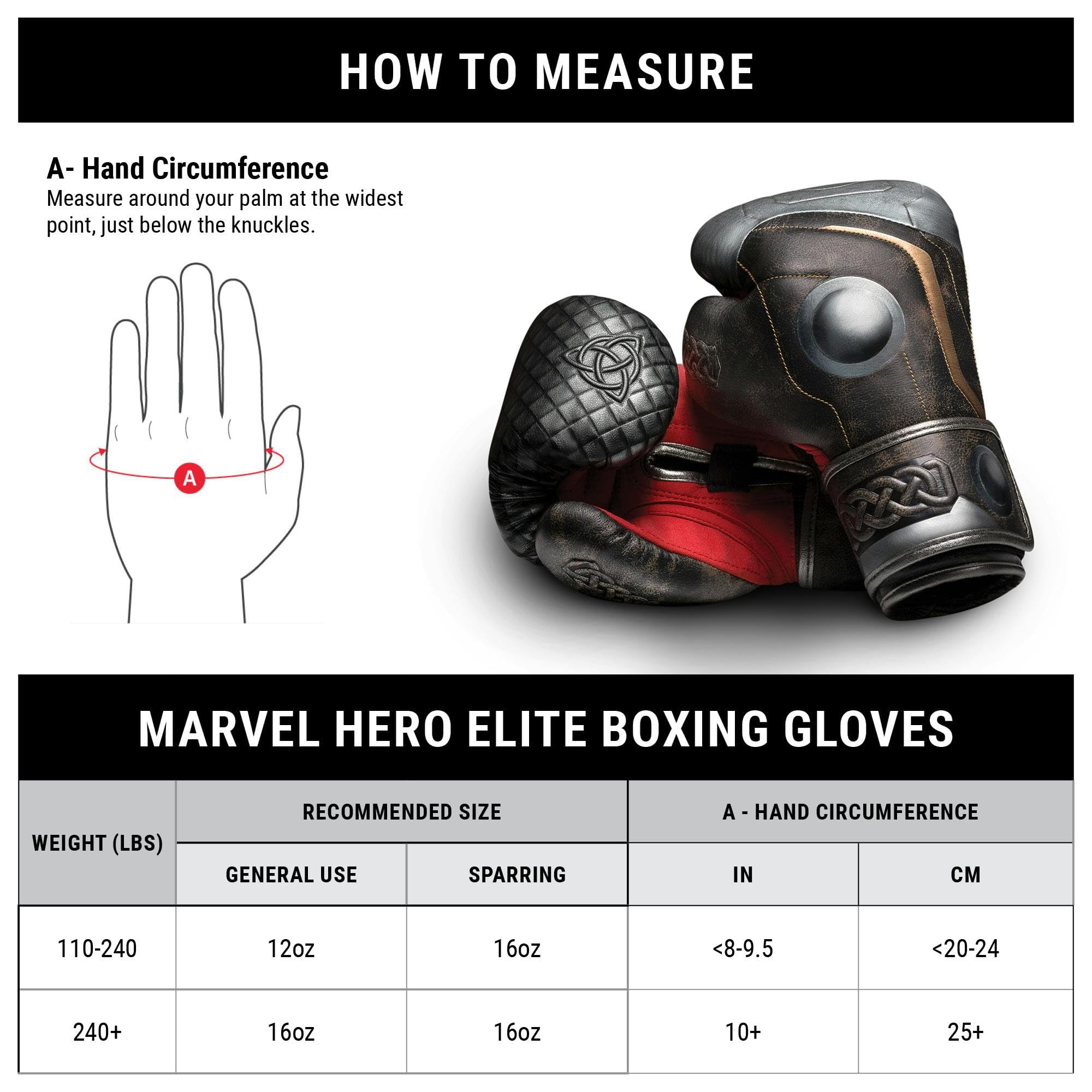 Hayabusa Marvel Hero Elite - Guantoni da boxe per uomo e donna