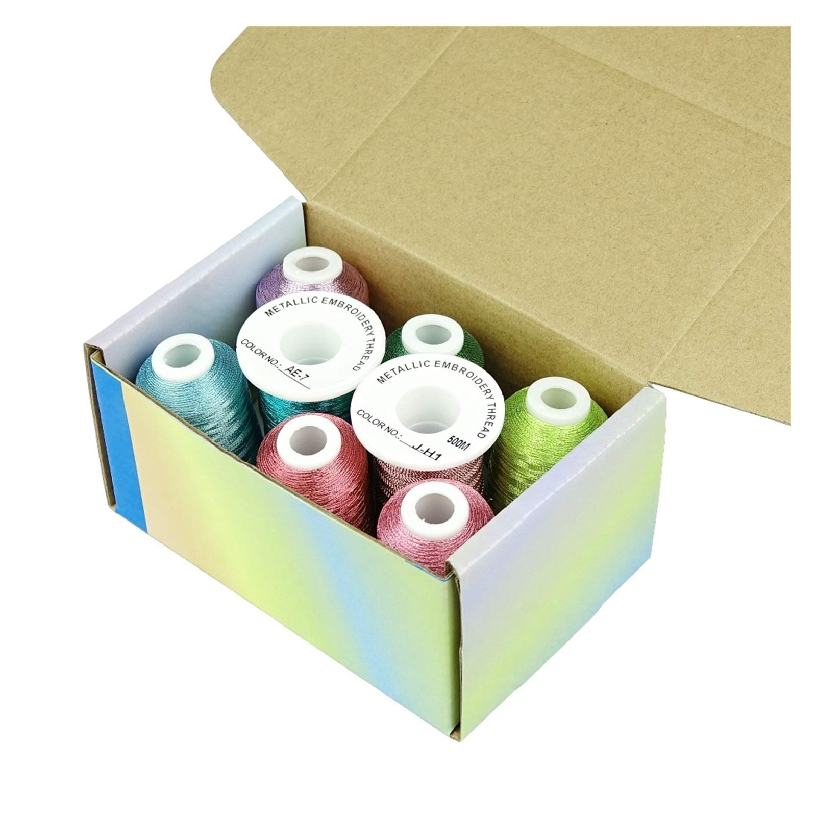 Fili per Cucire Multiuso, Filo Metallico for Ricamo 8 Colori Brillanti Come Fili for Ricamo a Macchina/Mano