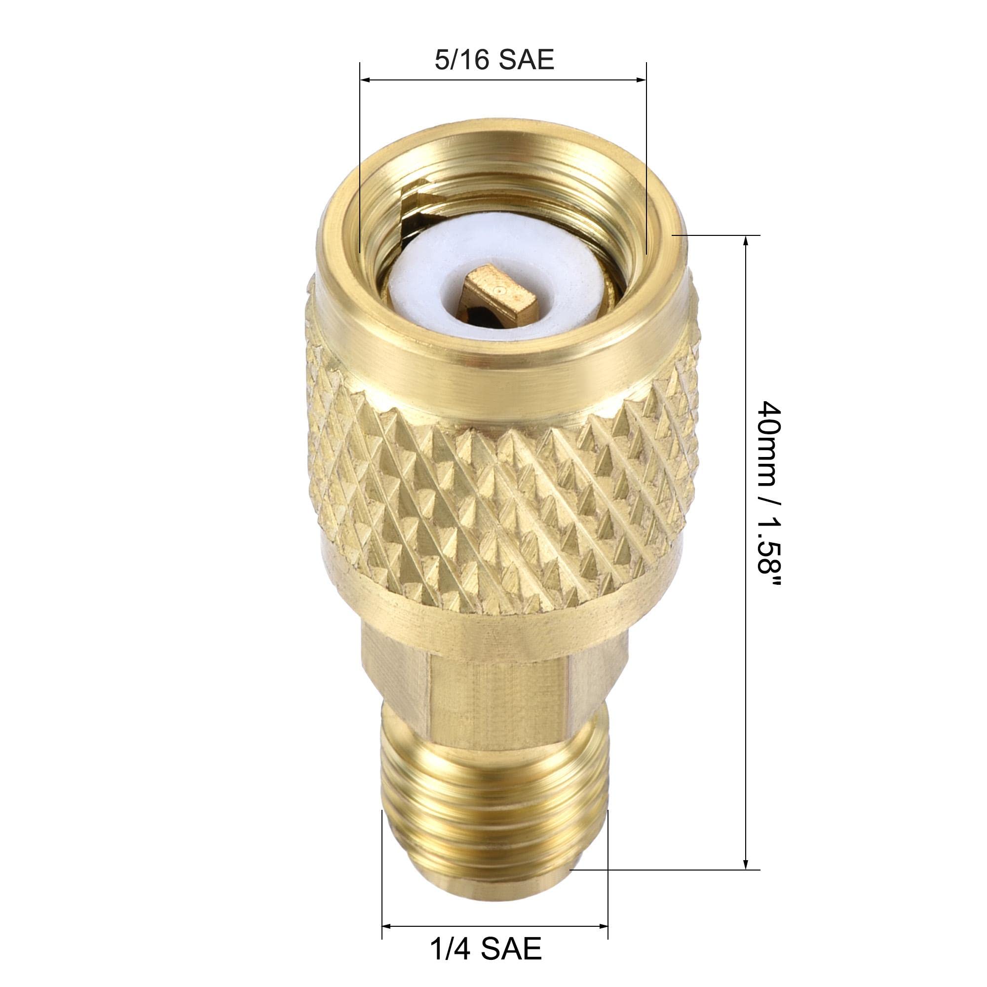 Uxcell 1/4 SAE Flare Male 5/16 SAE Female Thread Tubing Brass Pipe - View #11