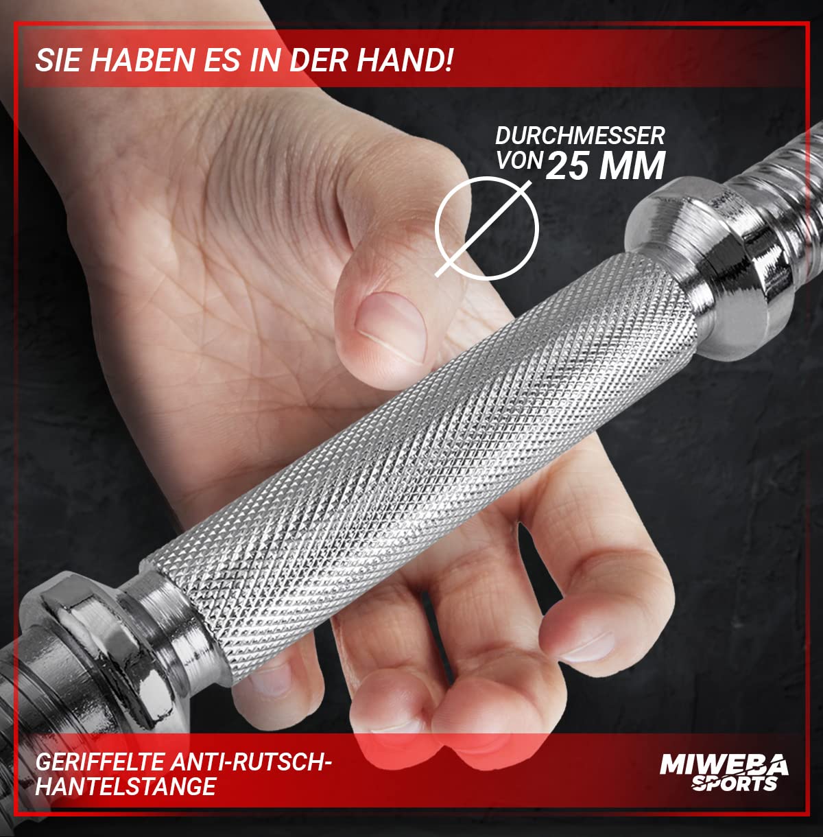 Miweba Sports Hantelset MKH120 | 20kg - 𝐏𝐫𝐨𝐟𝐢 Hanteln mit Koffer - Frauen und Männer - Hantel Set - Hantelkoffer - Kurzhanteln - Gusseisen Hantelscheiben - Ergonomischer Griff - Einzelhanteln