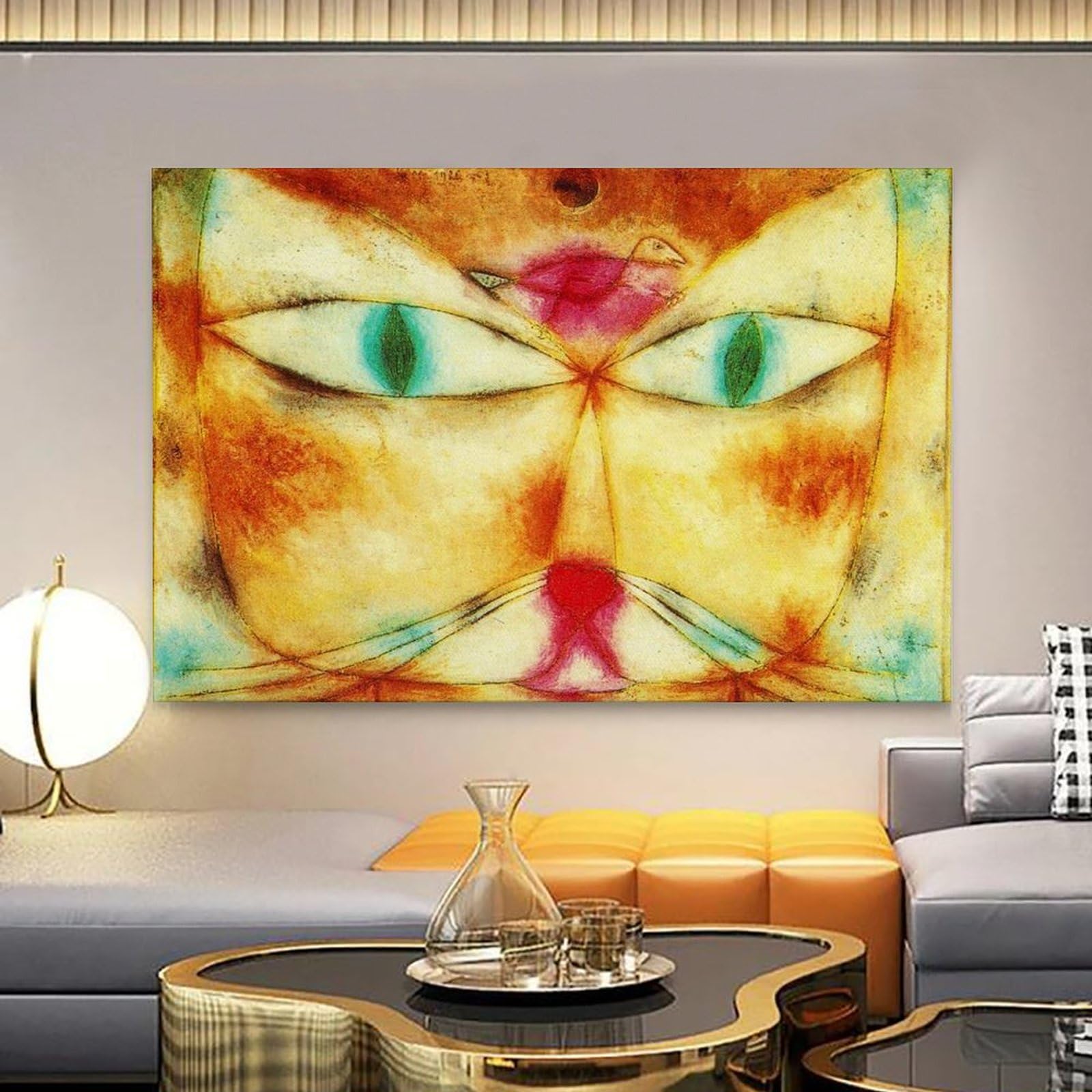 Kit Peinture Par Numéros Adultes – Motif Chat Et Oiseau, Toile Coton, Peintures Acryliques, Pinceaux – Activité Relaxante, Décoration Murale