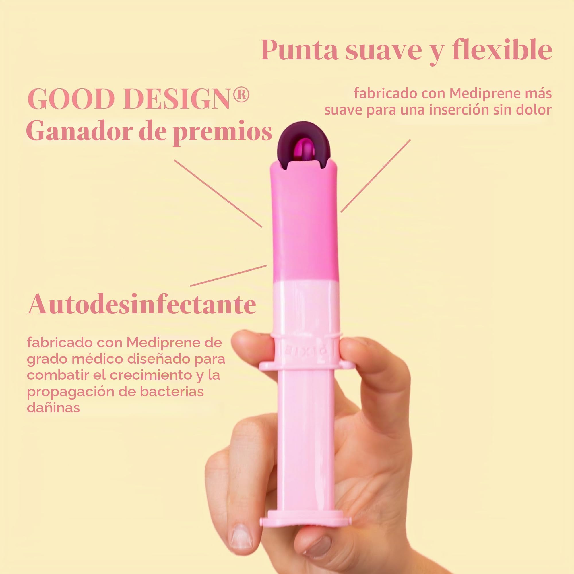 Pixie Discos Menstruales Set – 2 discos reutilizables con aplicador, esterilizador, gel de lavado íntimo y bolsa – Libre de metal y toxinas – Fácil aplicación similar a un tampón