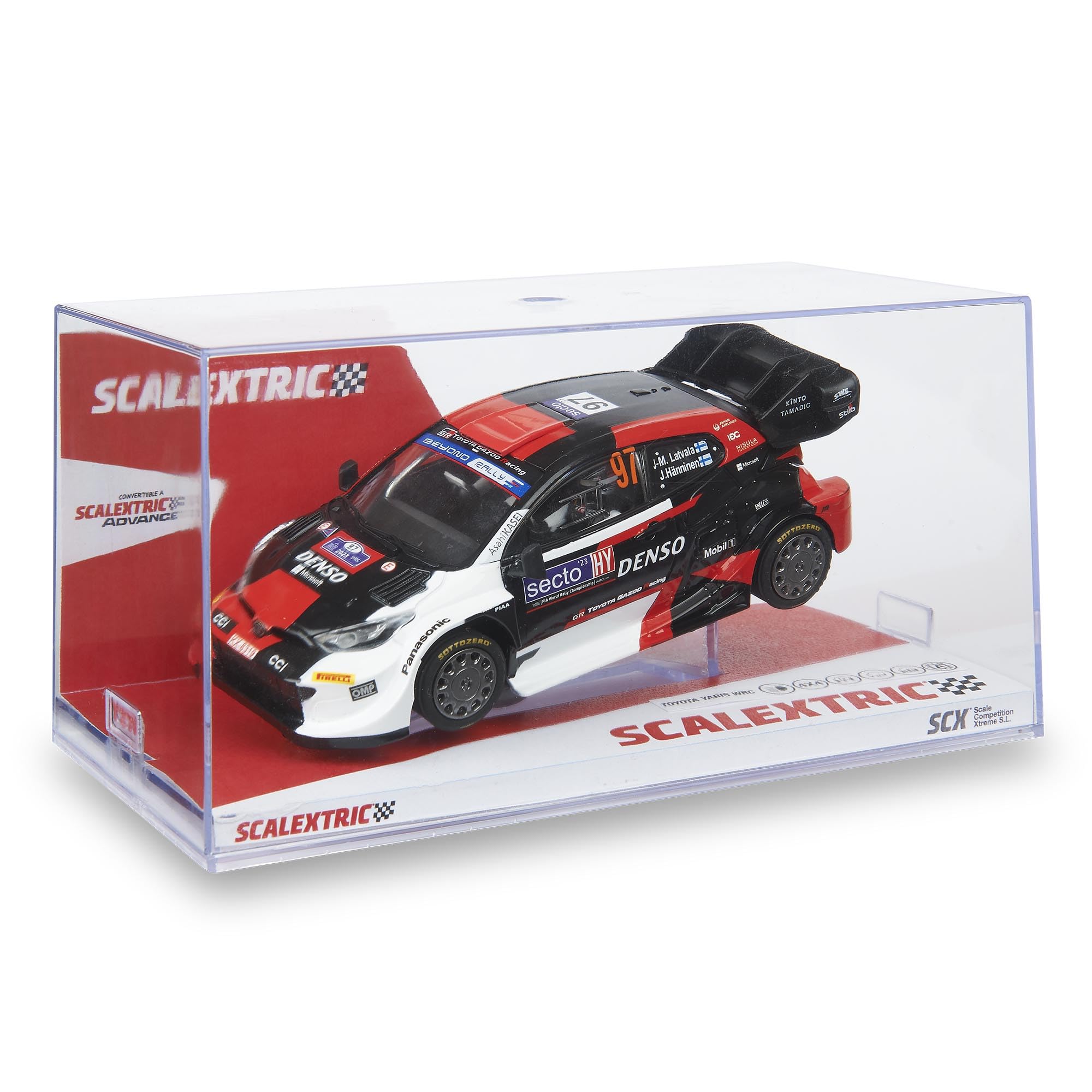 SCALEXTRIC - Oryginalny pojazd wyścigowy - Automat samochodowy - Skala 1:32 (Toyota Yaris WRC - Latvala Finland '23)