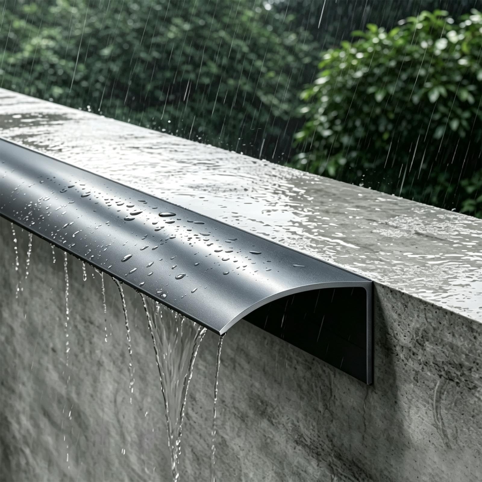 Desviador De Borde De Goteo De Lluvia De Aluminio Engrosado Para Borde