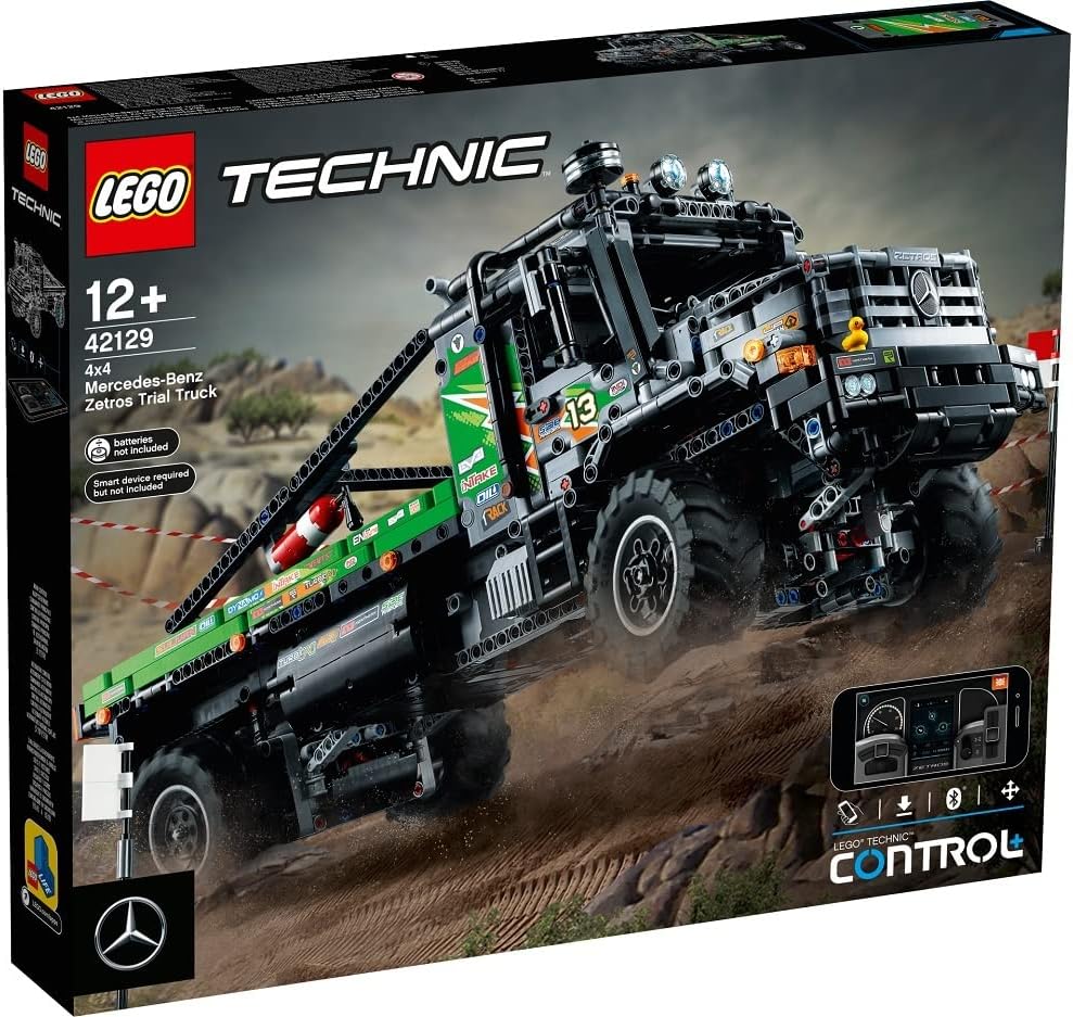 LEGO Technic 4x4 Mercedes-Benz Zetros Kamyon 42129-12 Yaş ve Üzeri Araç Sevenler İçin Uygulama Kumandalı Koleksiyonluk Yaratcı Oyuncak Yapım Seti (2110 Parça)