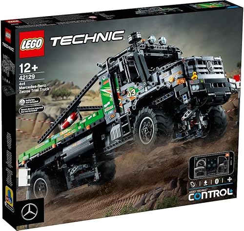 LEGO Technic 4x4 Mercedes-Benz Zetros Trial Truck 42129 Kit de construcción; explora un potente camión de juguete controlado por aplicación; nuevo