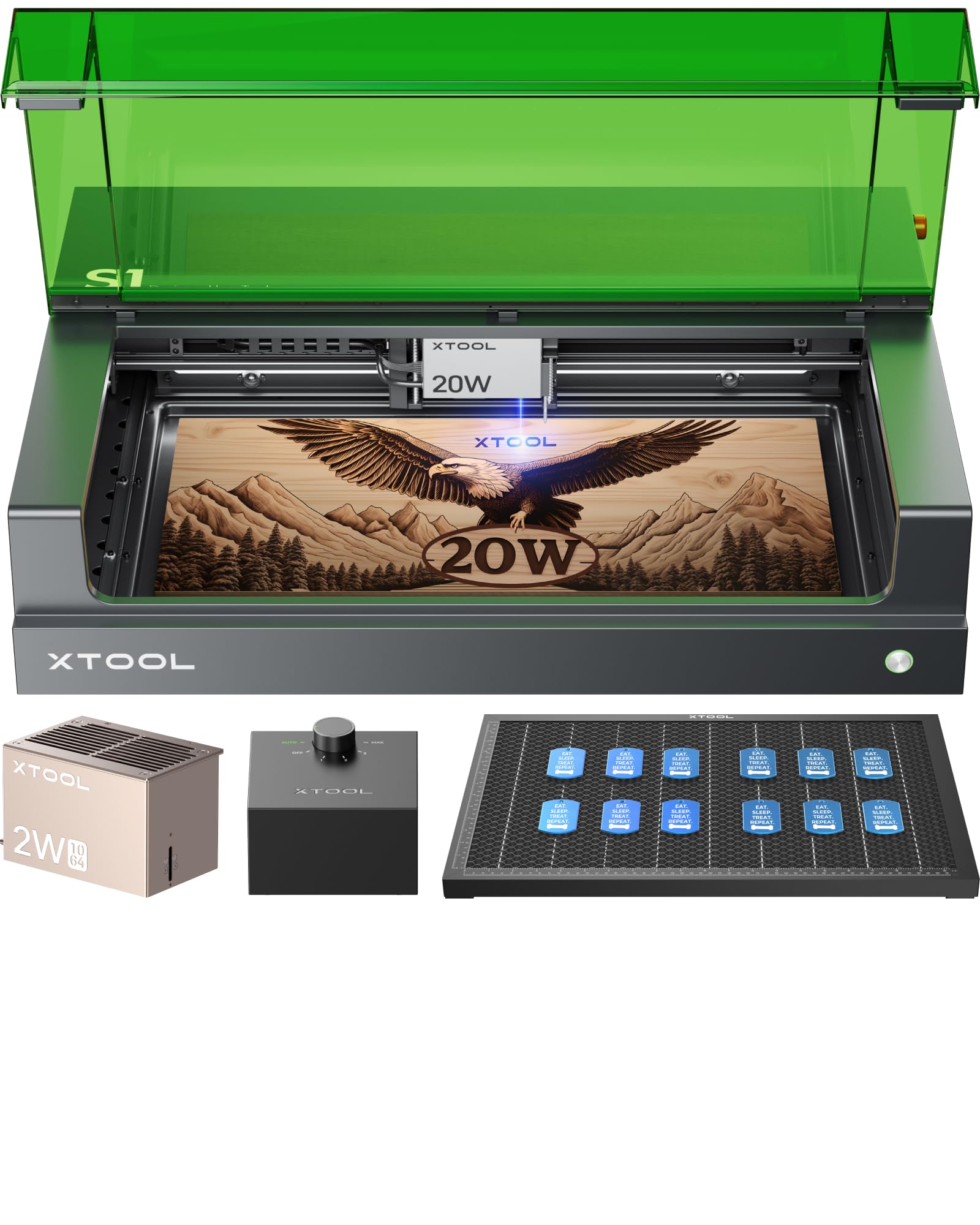 ③【スマートエアアシスト】xTool S1 20W Amazon.com: xTool S1 20W Enclosed Diode Engraver and Cutter