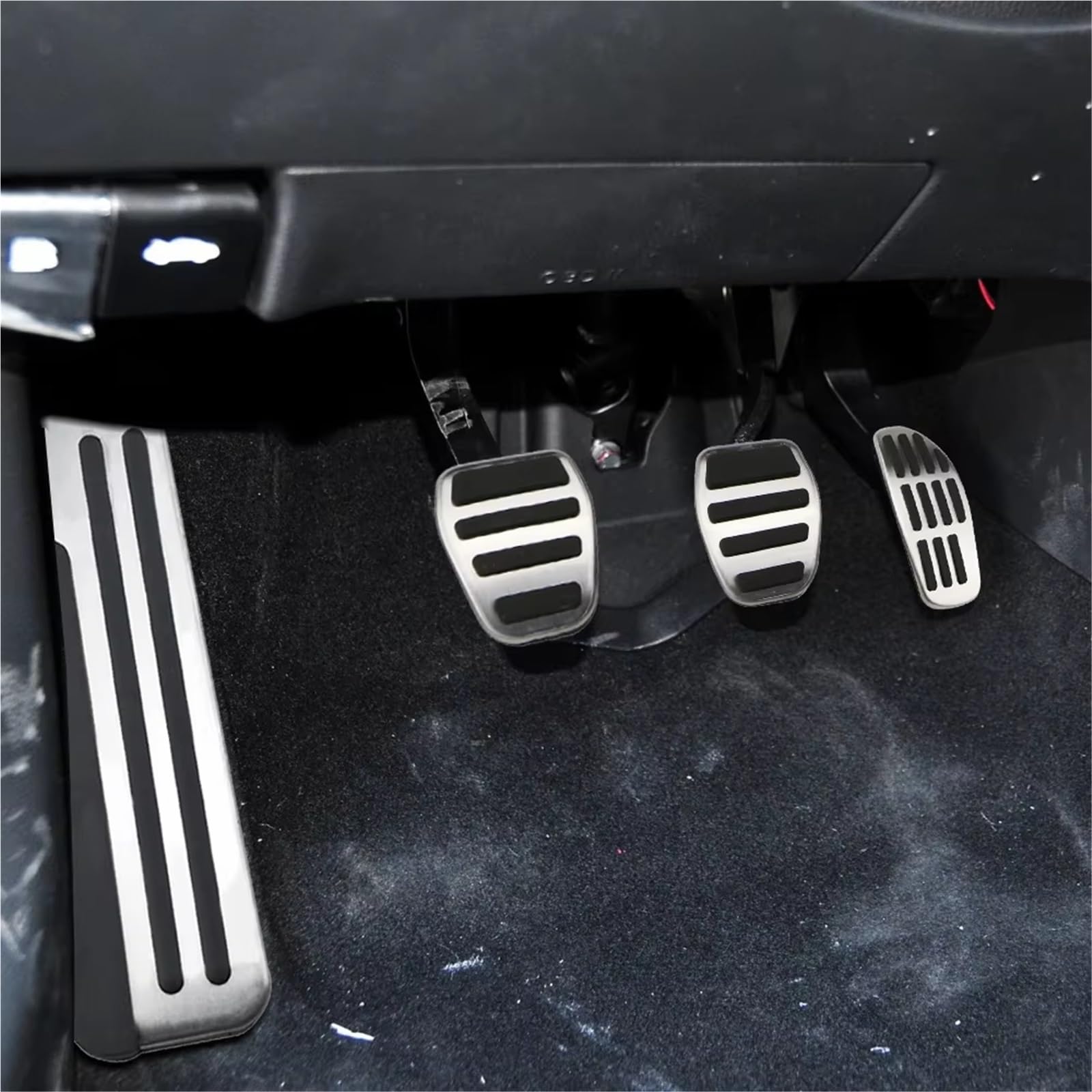 Poggiapiedi Auto Coperture Pedale Freno Gas per Auto Acciaio Inossidabile per Nissan per X-Trail per Qashqai AT MT LHD RHD Antiscivolo Senza Trapano Copripedali | 4Pcs MT with rest