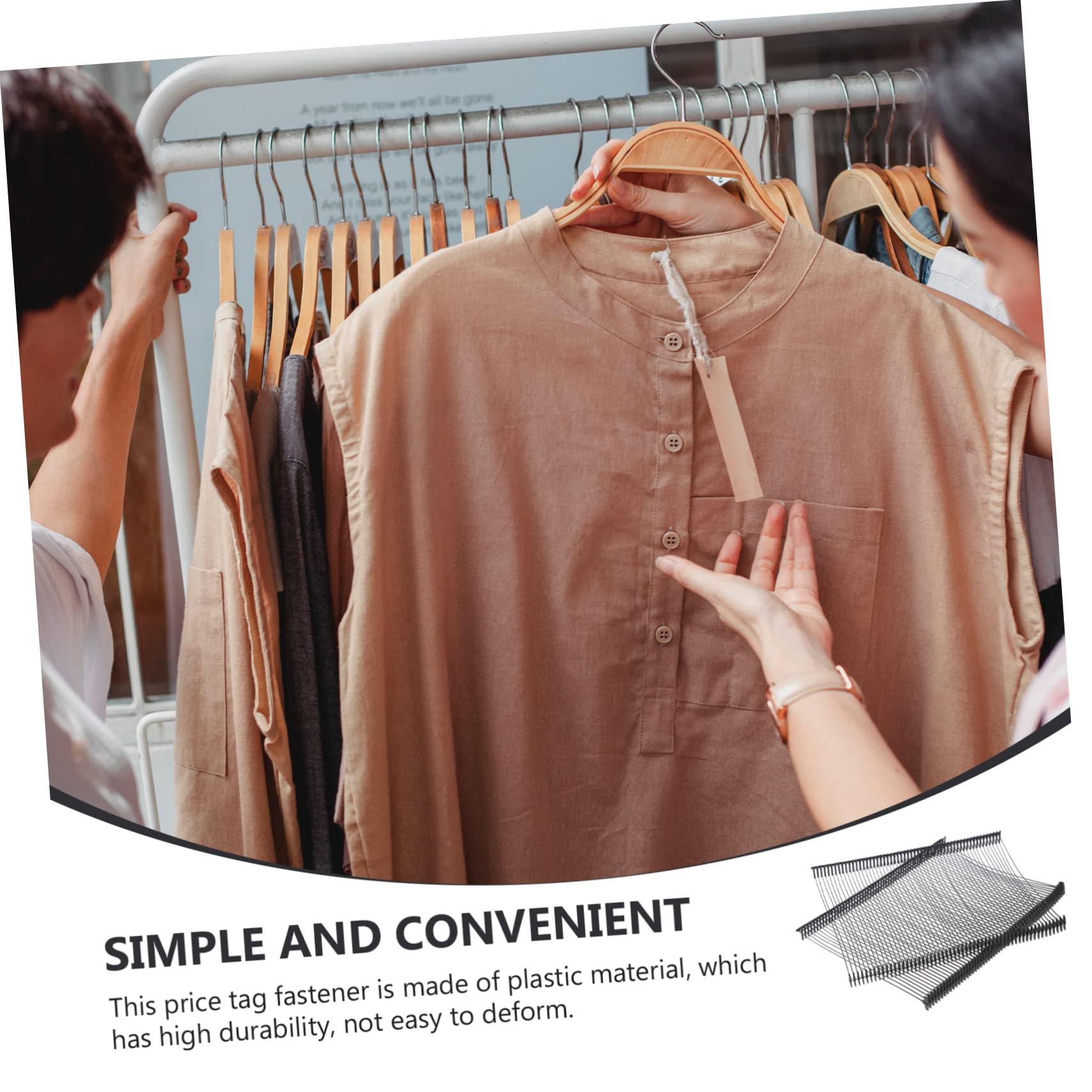 Gogogmee 10000pcs Needle Tag Tagging Fasteners for Clothing Regular Garment Tag Fasteners Garments Barb Tagging Fasteners for Tag Dreses Label Fasteners Barbs Labels Tags Plastic Black