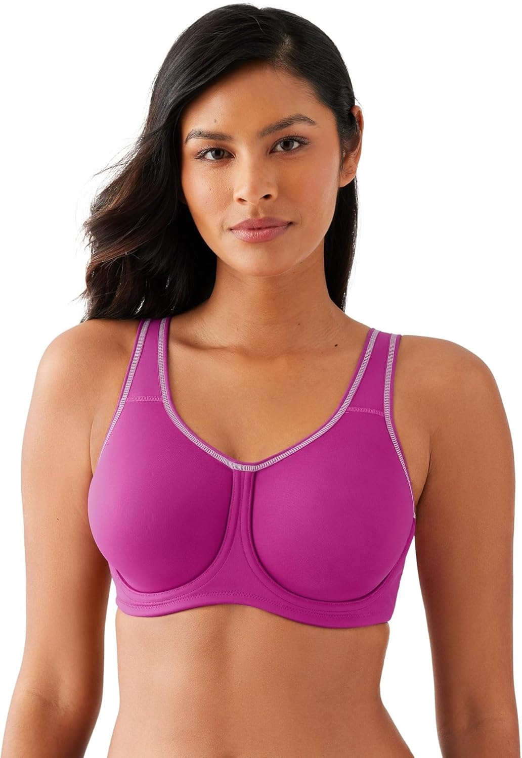 Wacoal Women's Simone Sport Unlined Full Coverage Underwire Sports Bra, 855170 32D Carnevale Pink - Image 1 of 3