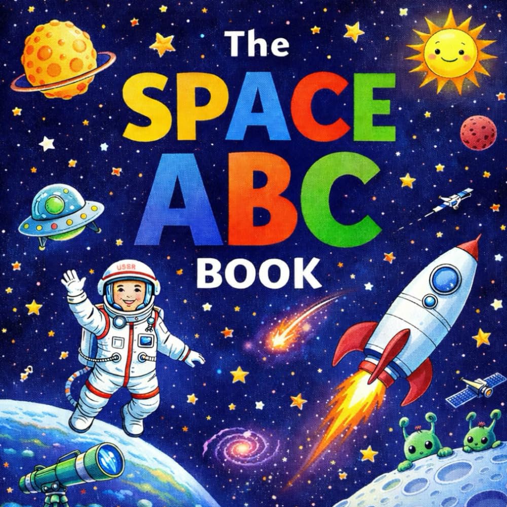 Space ABC Coloring Book: A Fun Alphabet Coloring Adventure for Kids Ages 3–7
