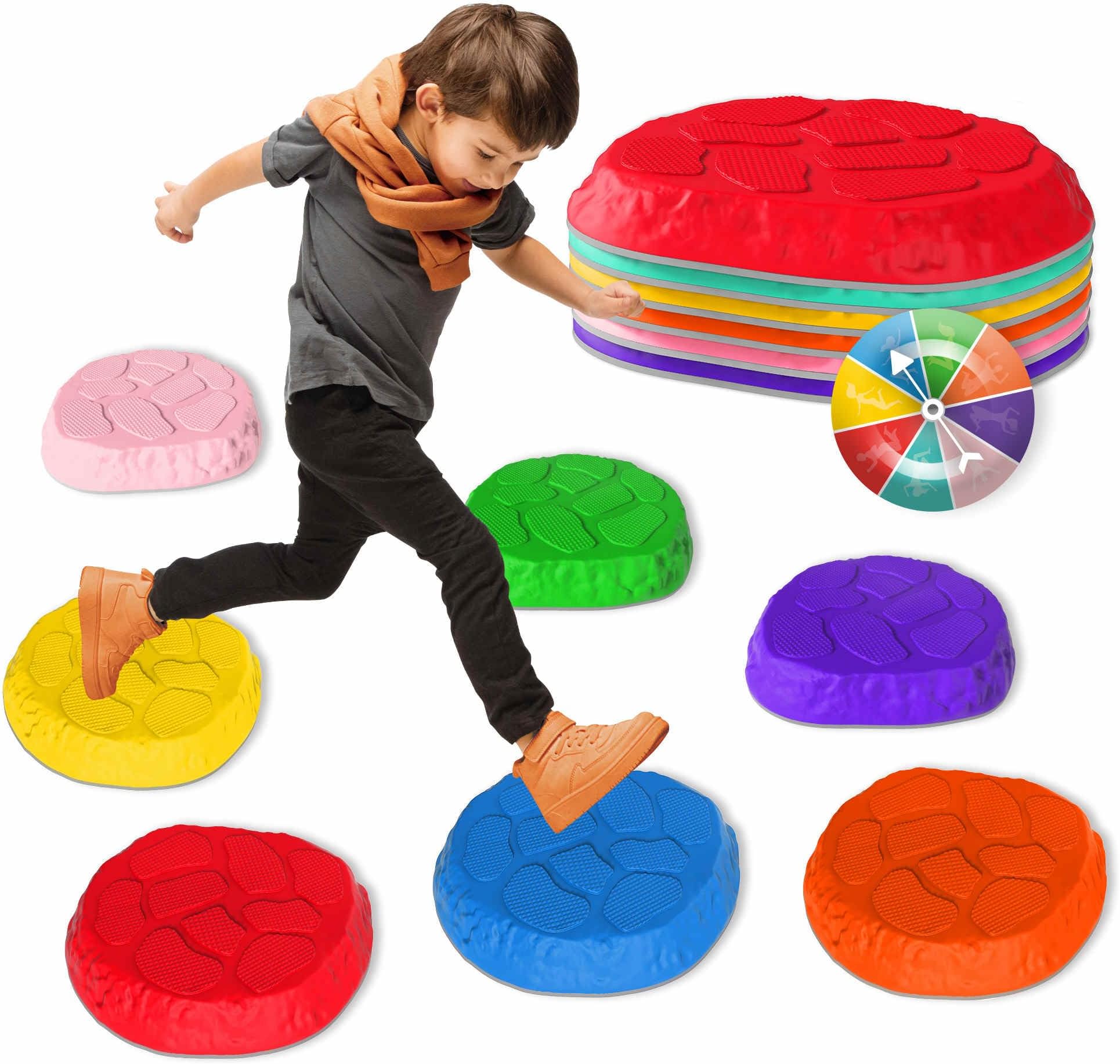 Stepping Stones for kids,Durable Non-Slip Balance Stones Outdoor toys for toddlers Encourage Kids Balance and Coordination Skills