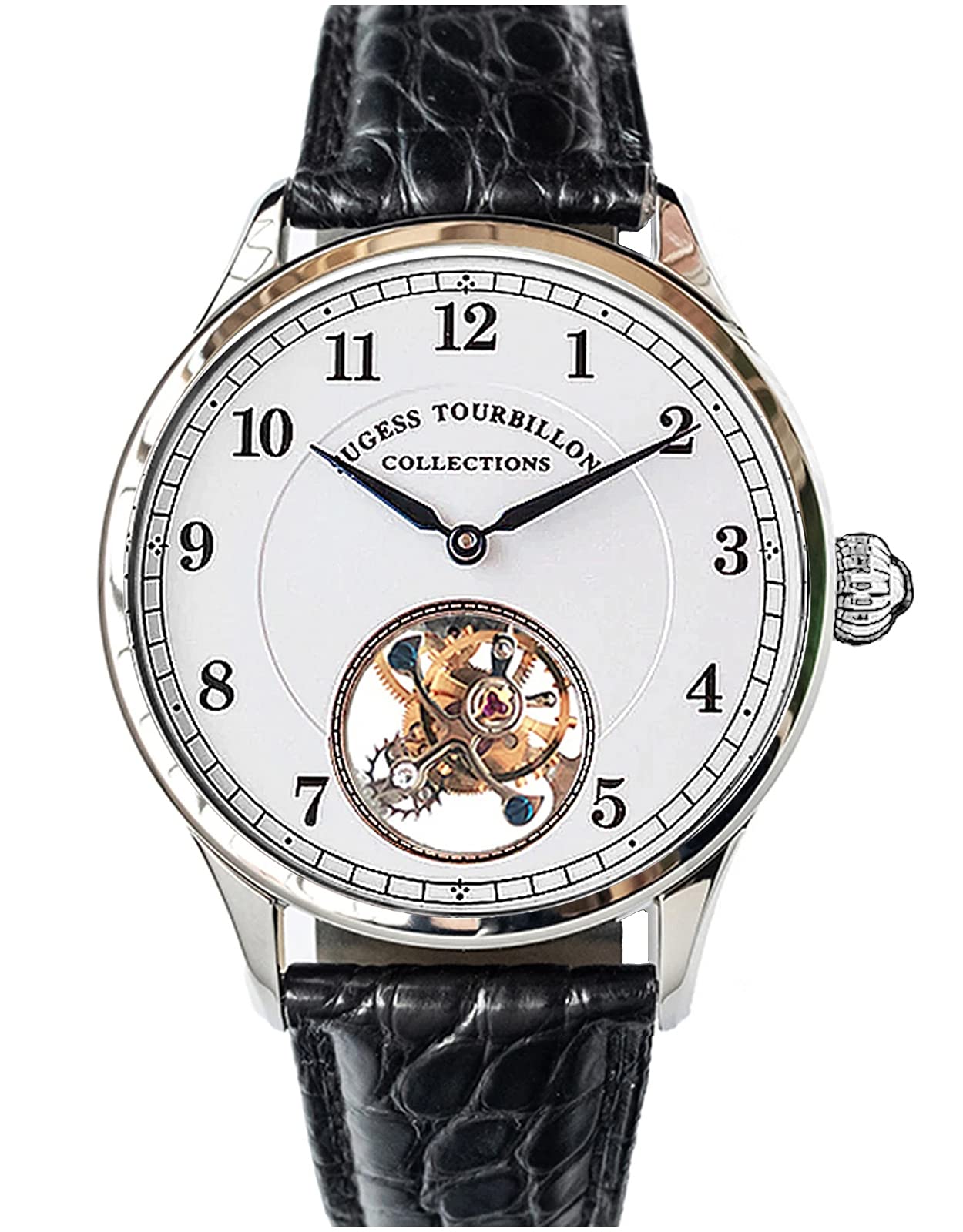SU8000SW Tourbillon Master Seagull ST8000 Uhrwerk Saphirglas Herren Mechanische Uhr 1963, Armband