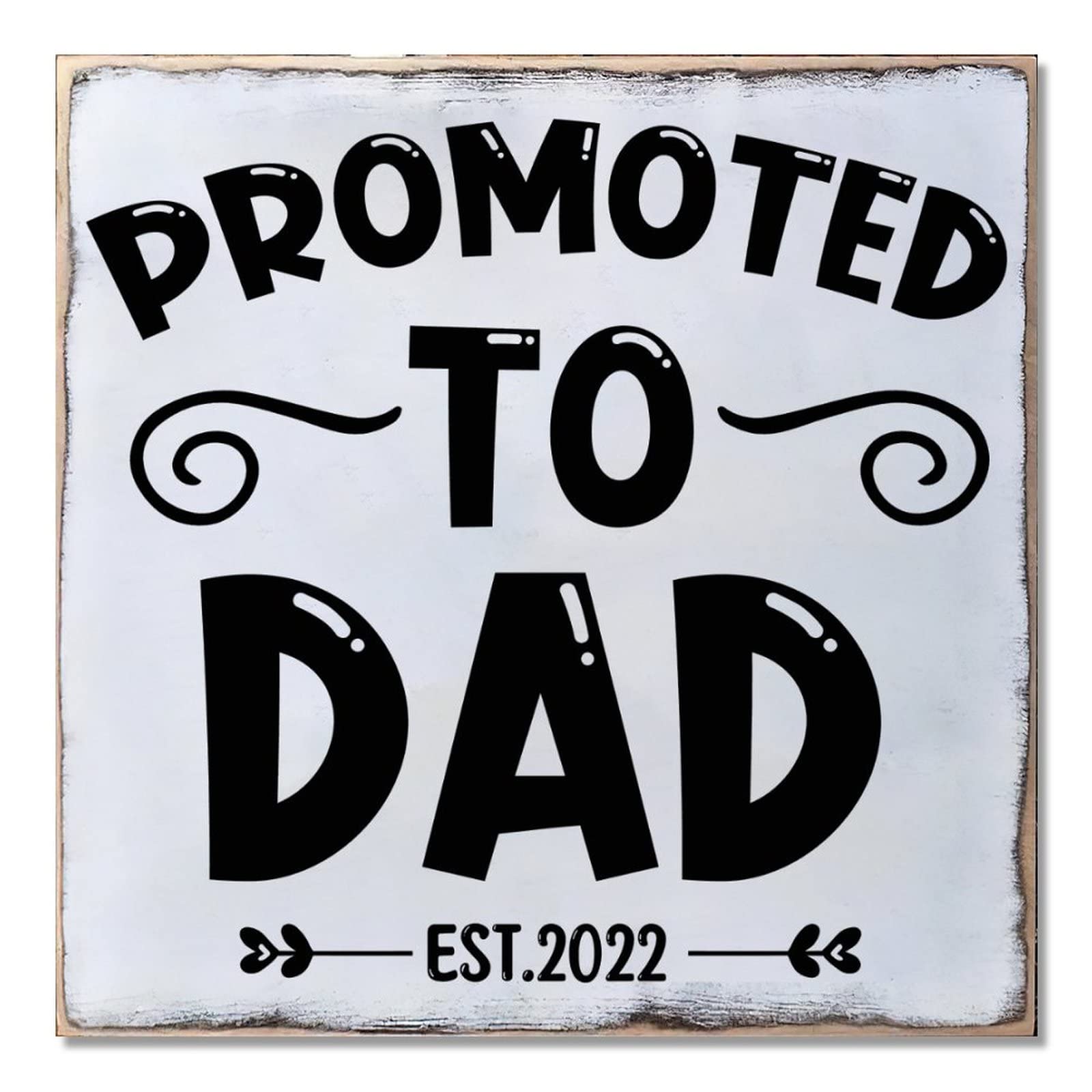 Plaque en bois papa 41x41 cm cadeau fête des pères décoration