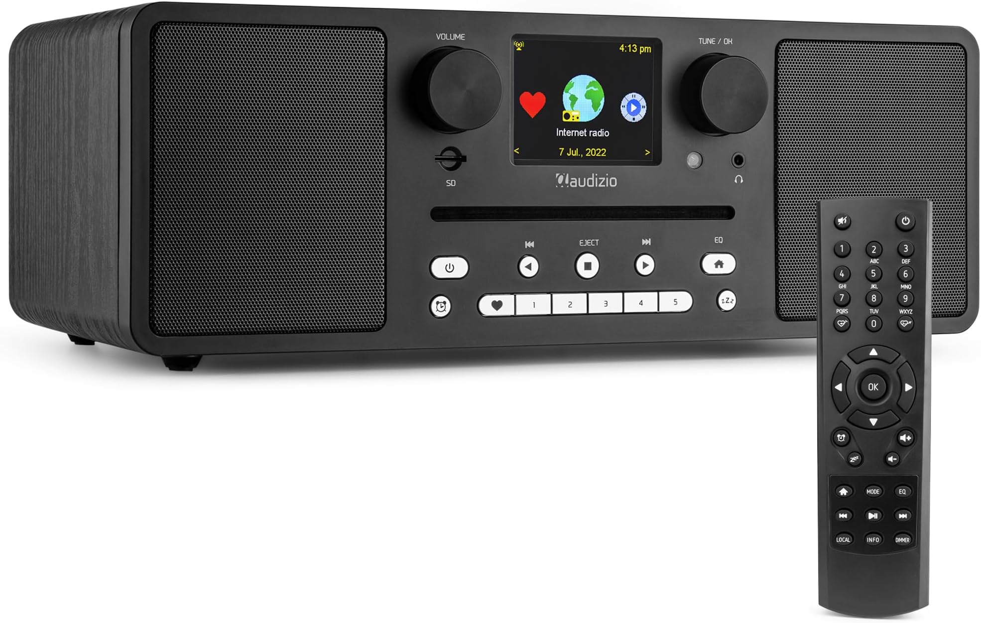 Audizio Naples DAB Radio with Bluetooth Portable DAB Radio with Integrated CD Player