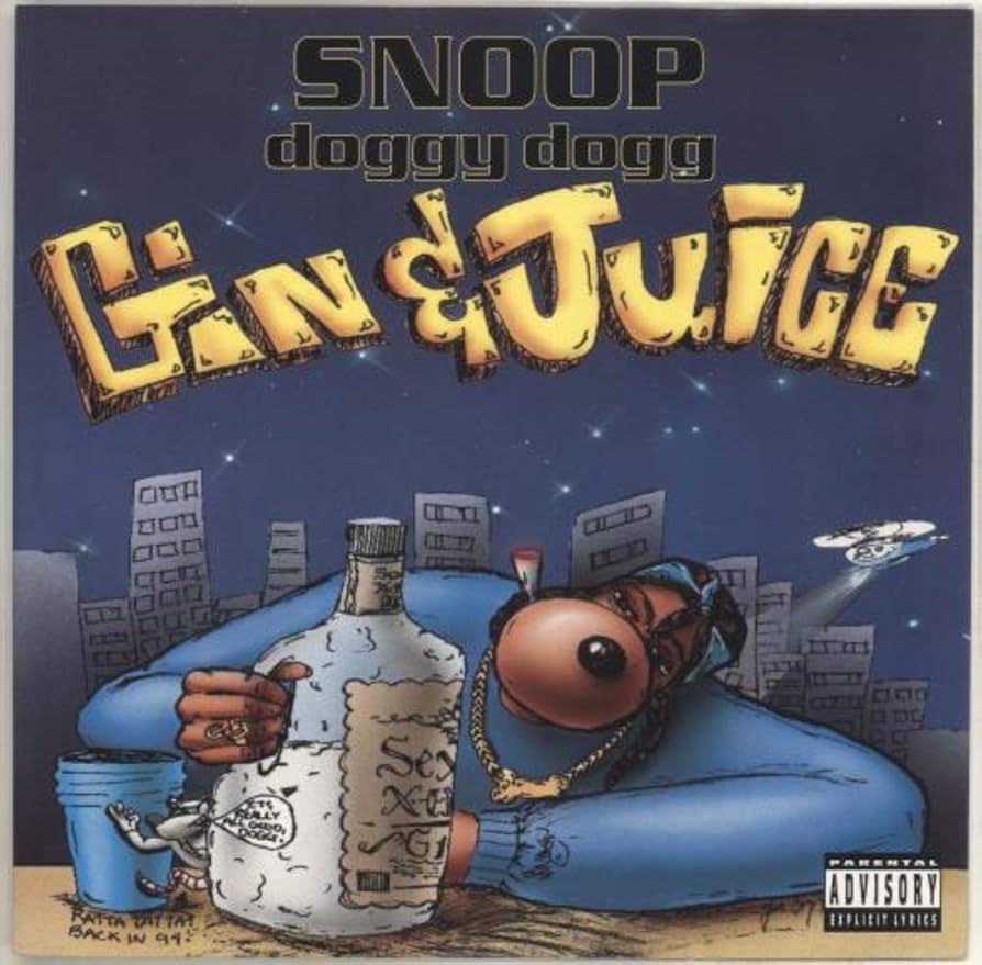G-rap Snoop Doggy Dogg Gin and Juice プロモ Snoop Doggy Dogg ”Gin & Juice” T-Shi - [GROPE IN THE DARK