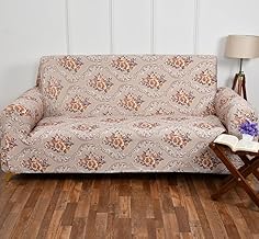 Polyester Spandex Elasticity Flexible Stretchable & Washable/Non Slip Soft Feel and Comfort Touch Printed Sofa Slipcover for 1 Seater||Multi-9