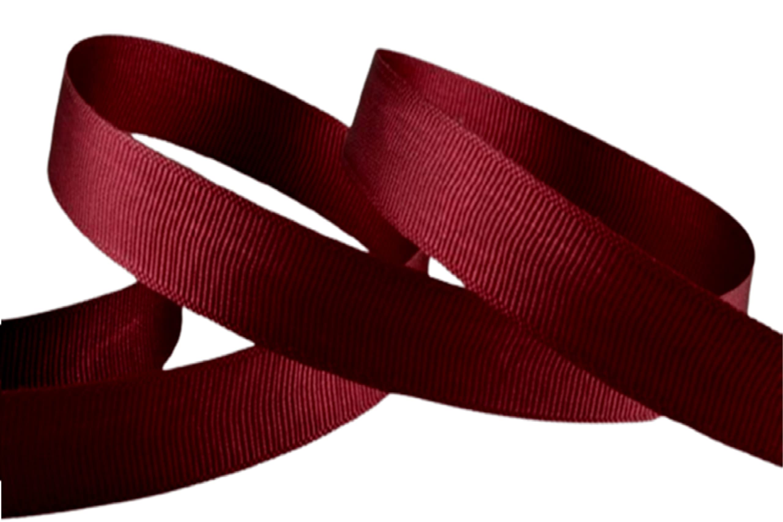 Gcs Maroon Red Grosgrain Ribbon 20Mm X 22 Metrs (Maroon Red) Double Sided (22 Metrs) For Gifts Wrap Sew Crafts Decorations Dress Party Event Christmas Floral Bows Car Much More