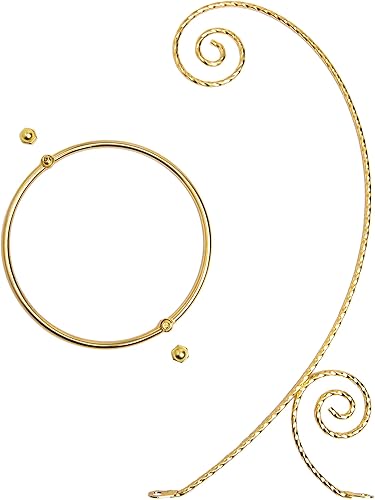 Miniatura 4 de Creative Hobbies Soporte de exhibición de adornos chapados en 10 pulgadas de alto para colgar adornos de Navidad, terrarios de vidrio, etc. Paquete