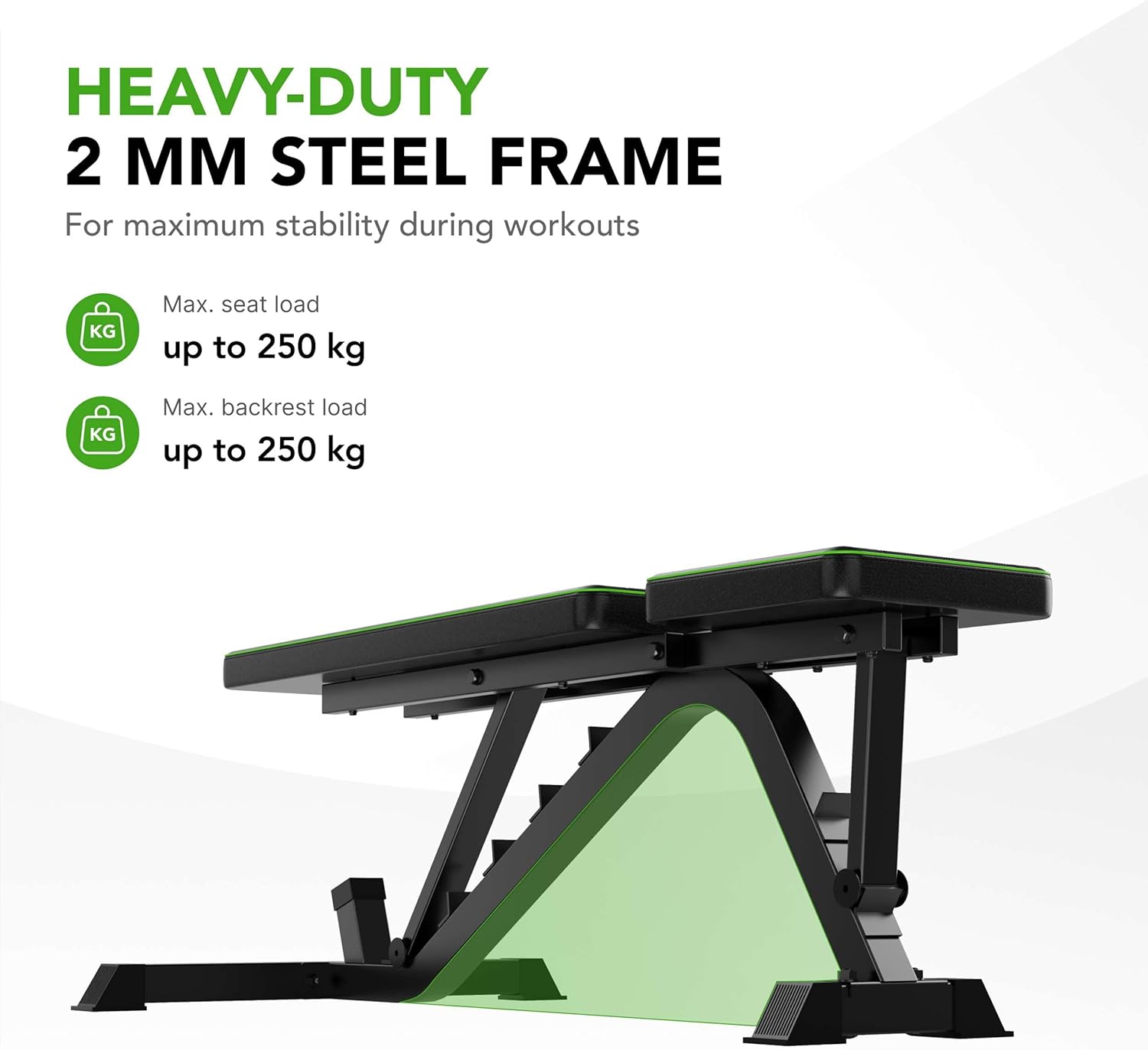 Tunturi Unisex_Adult UB40 Utility Bench Inclined, Black, 1