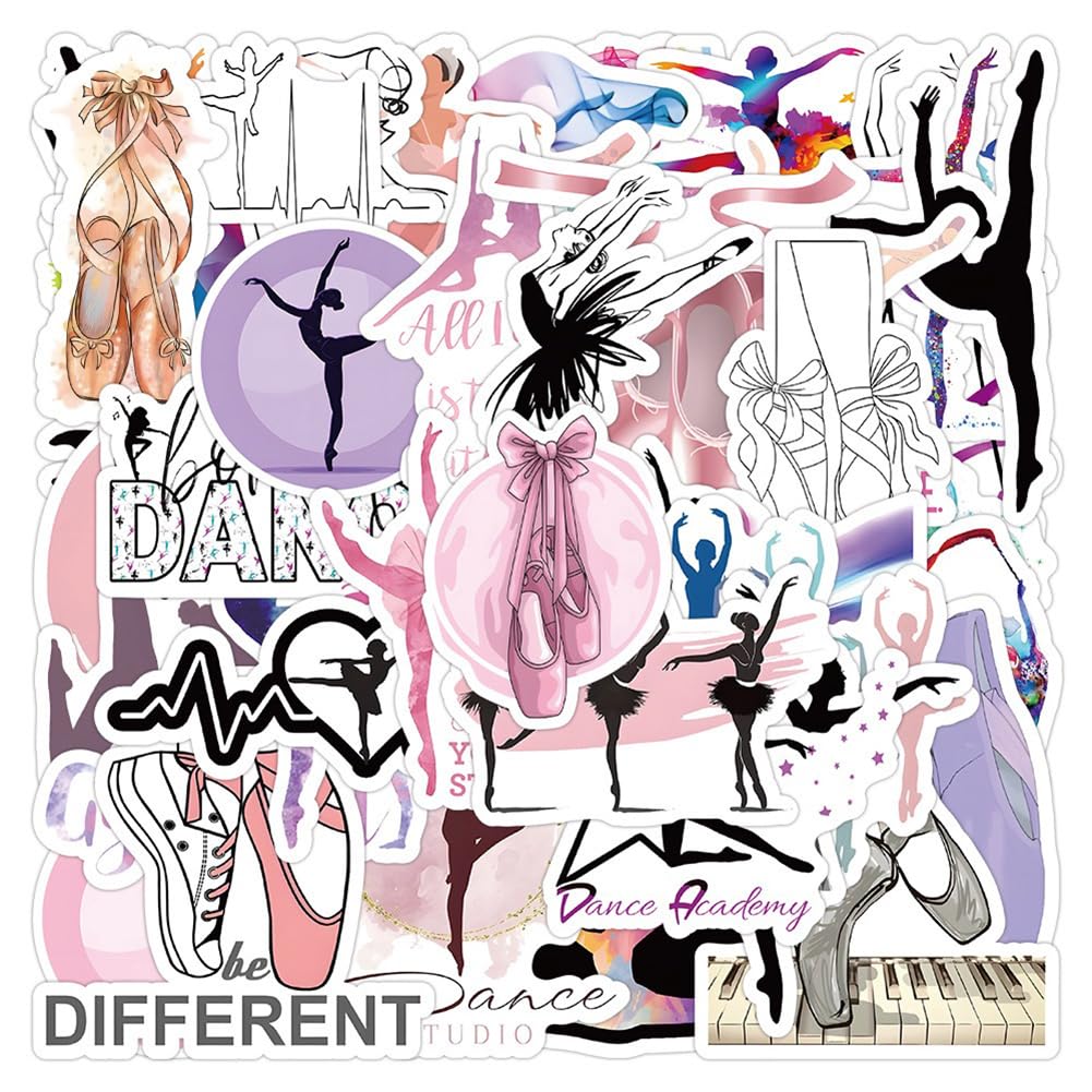 Amazon.com: Dance Stickers |50 Pcs Dancing Waterproof Vinyl Decals for ...