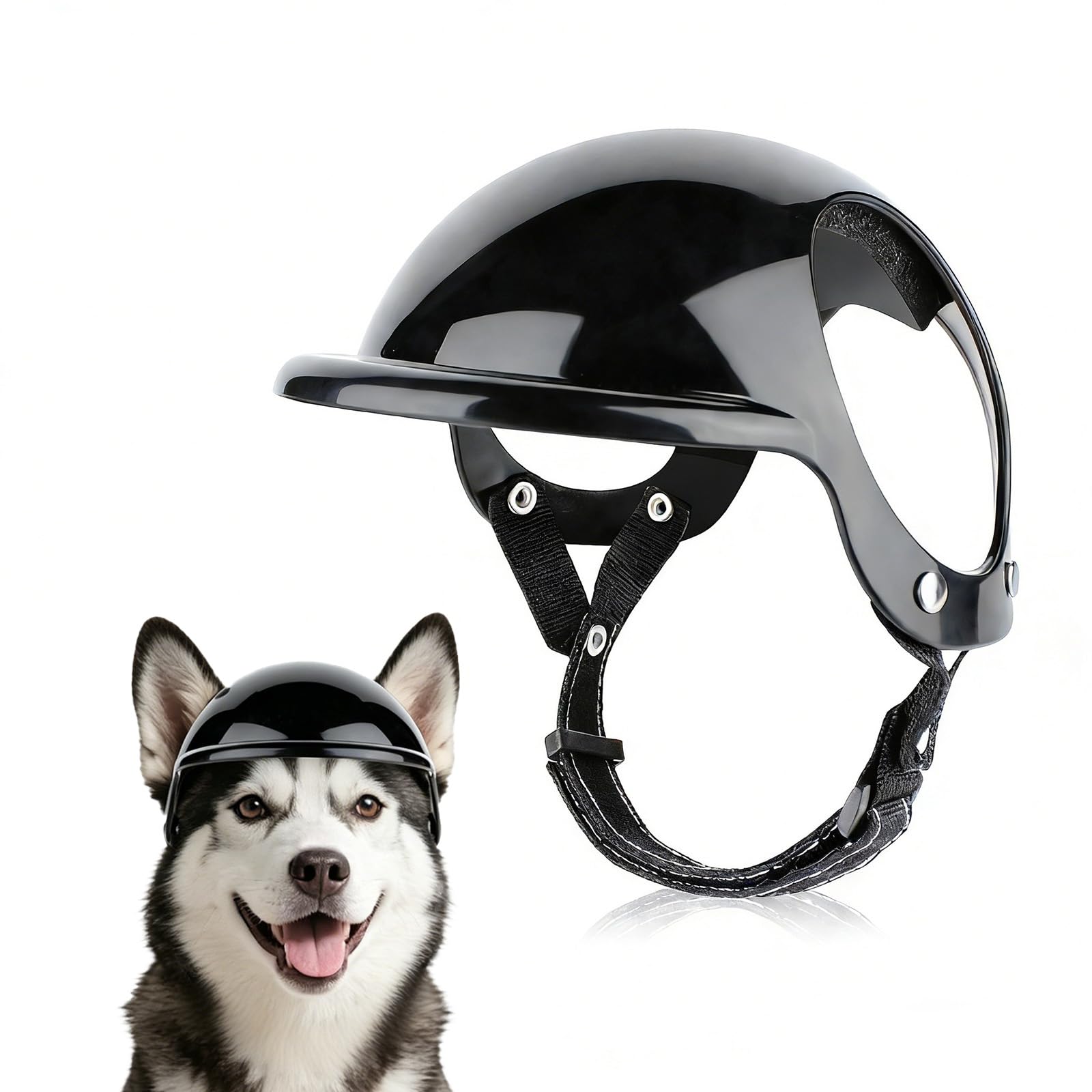 Casque de moto pour chien grand chien LESYPET avec trou oreille taille L