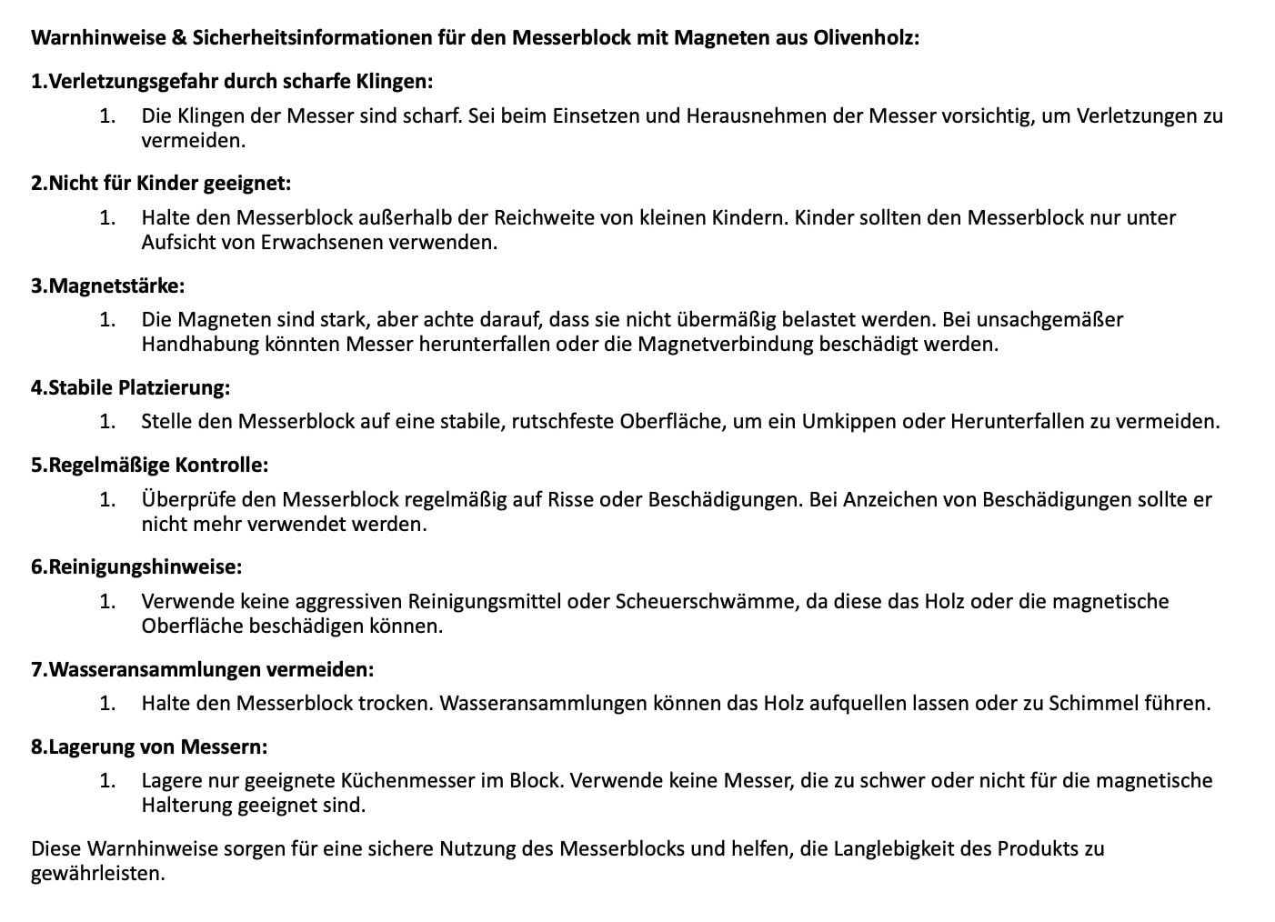 D.O.M.® Messerblock DOUBLE aus Olivenholz