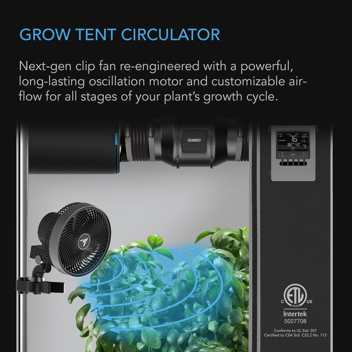 Compact Black Mylar Indoor Grow Tent Kit with Smart Controls
