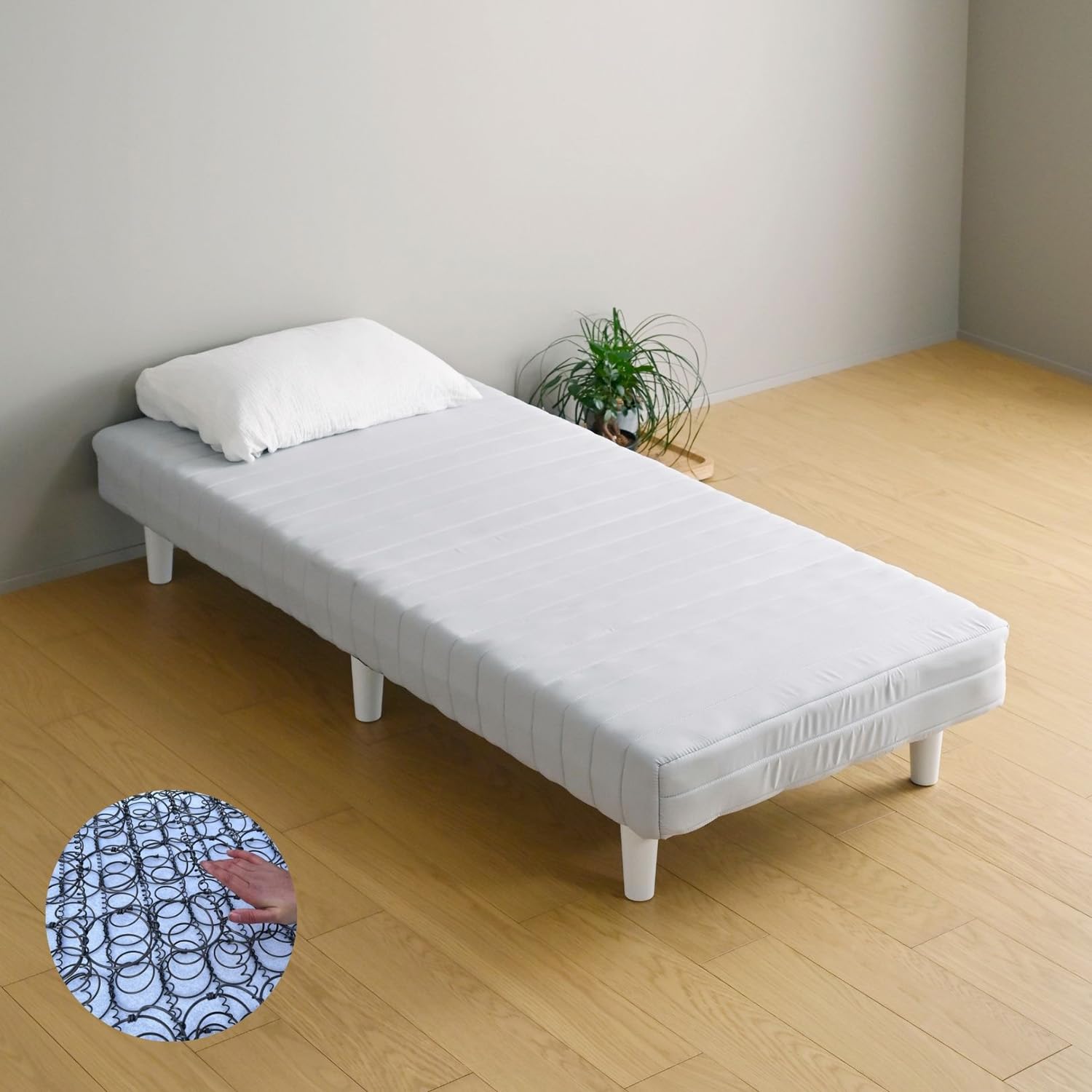 脚付きマットレス(脚は別売) ショートセミシングル 国産ボンネルコイル Amazon｜山善(YAMAZEN) 脚付きマットレス セミシングルショート