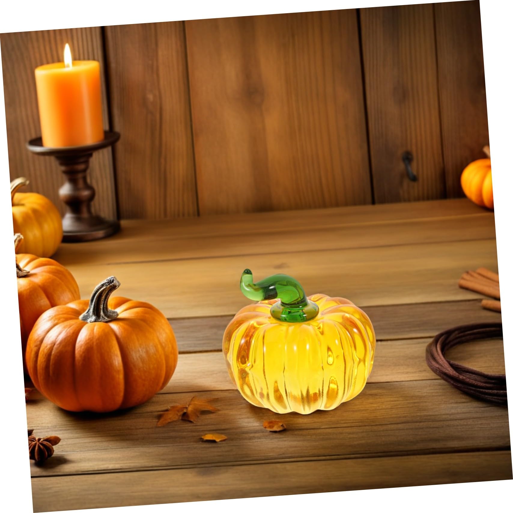 TOYANDONA 4stücke Künstliche Mini-kürbis-Ornamente Kristallkürbis-deko für Tisch Schmuck für Herbsternte Halloween-Dekoration Dekorieren