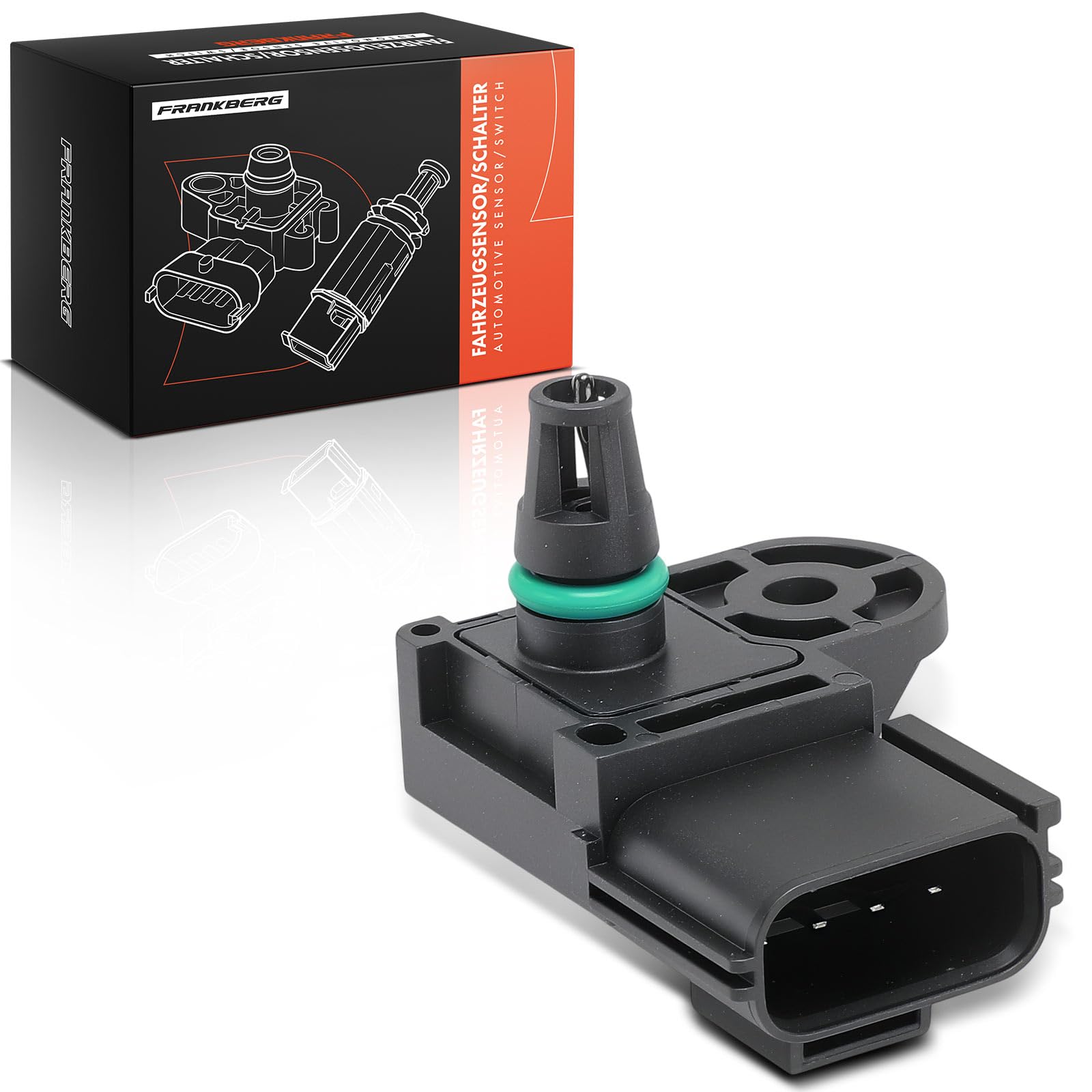 Frankberg Saugrohrdruck Sensor 1119939 | Kompatibel mit Mondeo III B5Y, Transit Kasten FA, Galaxy WA6, C-Max DM2, S40 II 544, Fiesta V JD JH, S-Max WA6