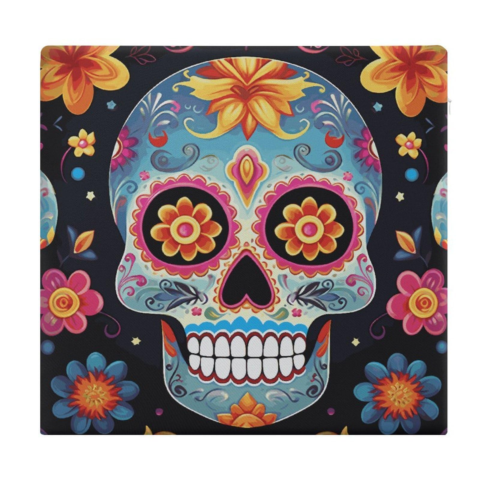 LDGSUPH - sugar skull seat cushions for office chair square cushions soft floor cushions cozy memory foam cushion cushions for home travel chair