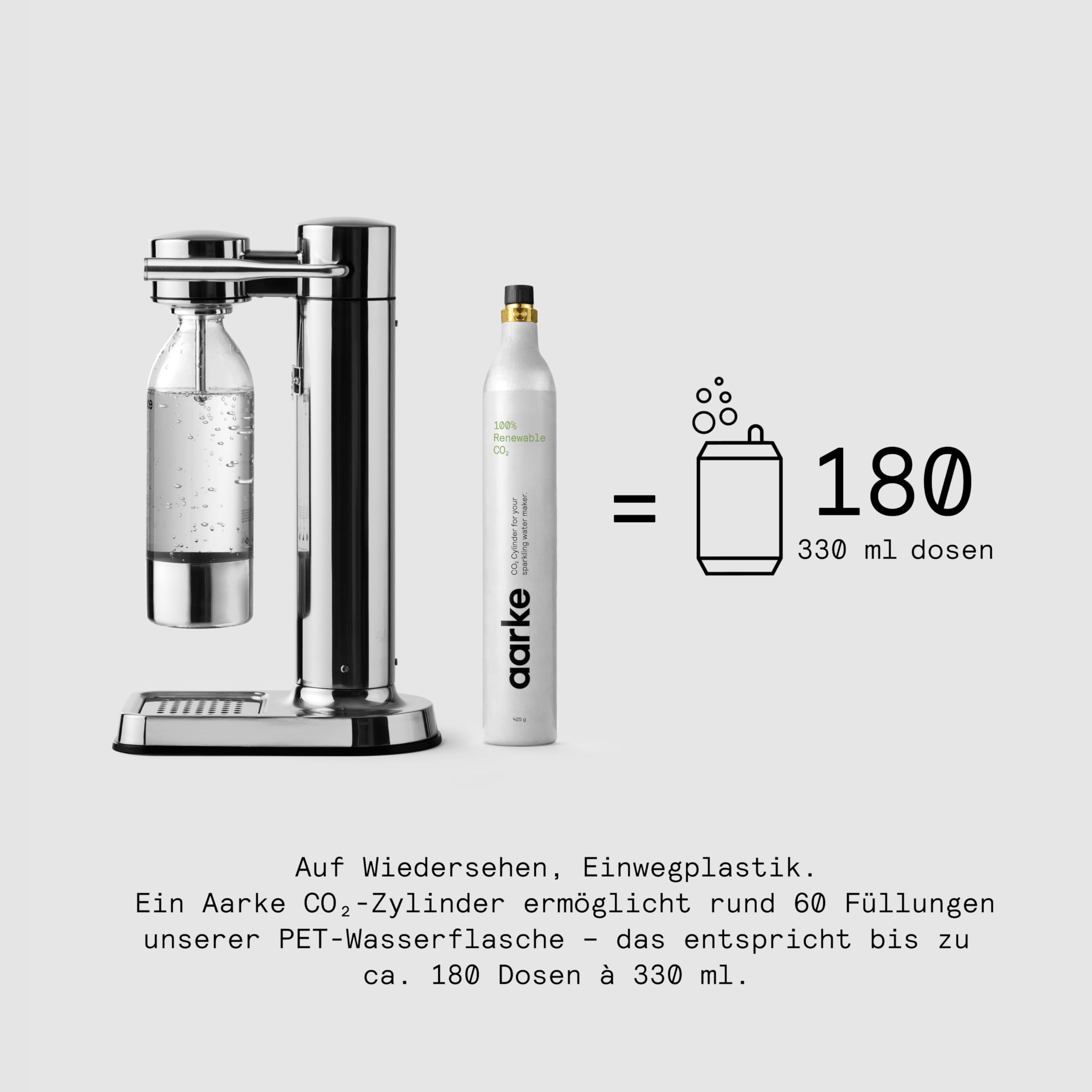 aarke Carbonator 3 Wassersprudler aus Edelstahl im mit PET-Flasche – Bild 2