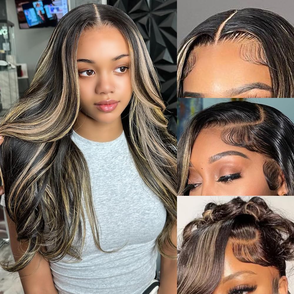 Amazon.com : Avolo 22 Inch Ombre Lace Front Wig Human Hair  display picture 3