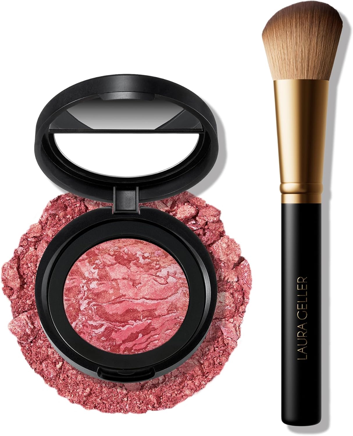 LAURA GELLER NEW YORK 47mm Baked Blush-n-Brighten with Angled Blush Brush, Tropic Hues