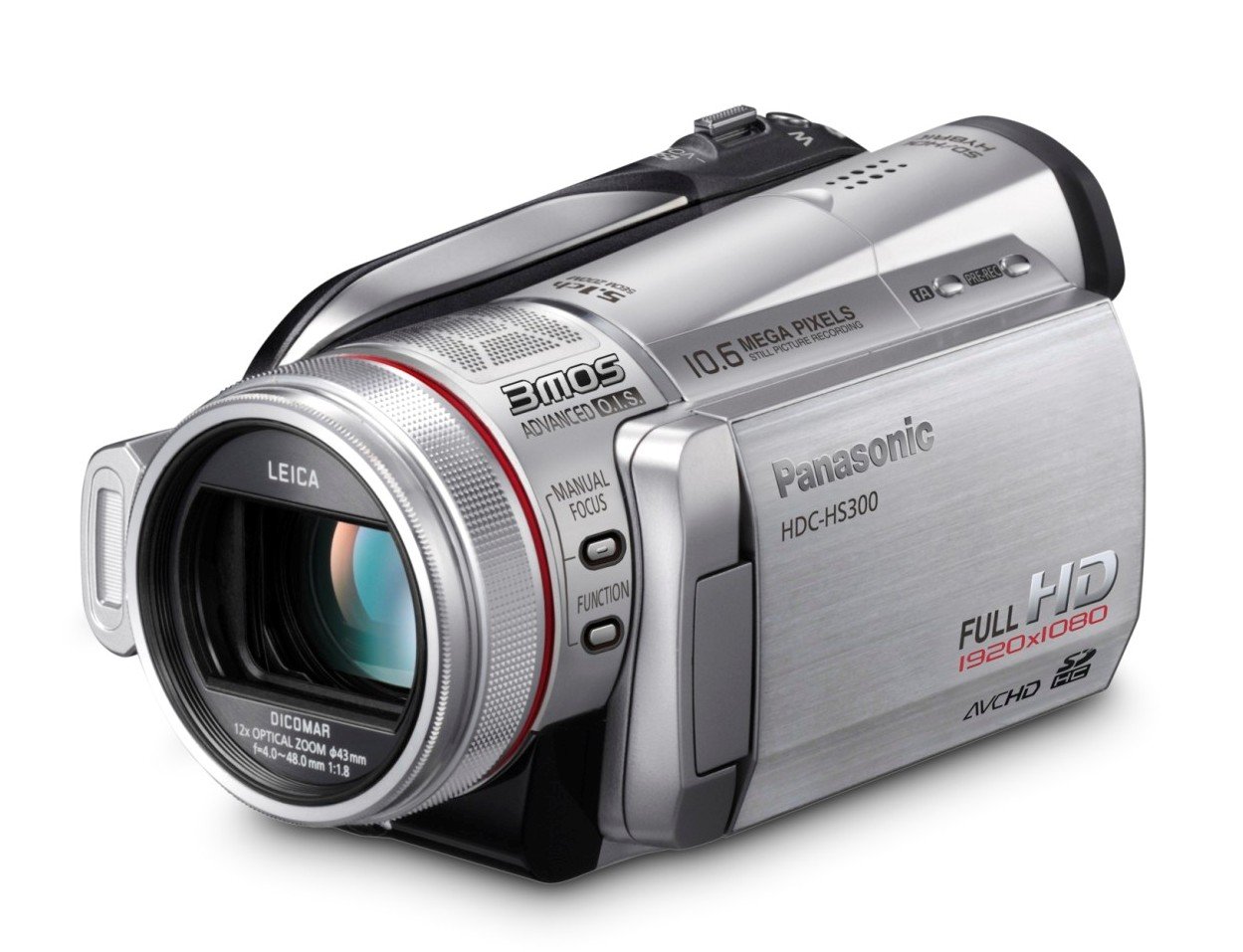 Panasonic HDC-HS300-S HHD HD Camcorder (Silver): Camera & Photo