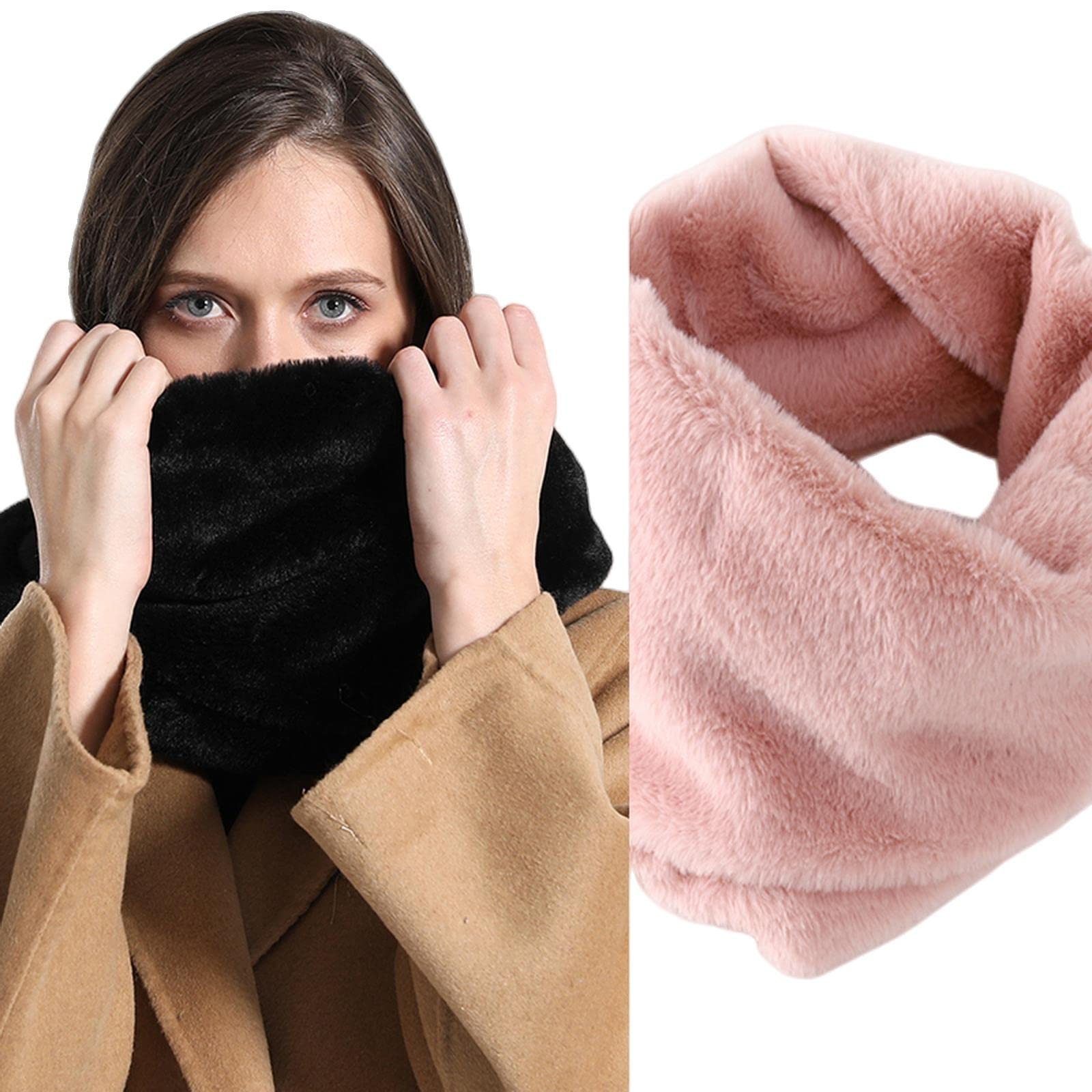 MOGSA Bufandas cálidas bufanda invierno unisex Doutdoor senderismo anillo grueso bufandas mujer cuello Snood