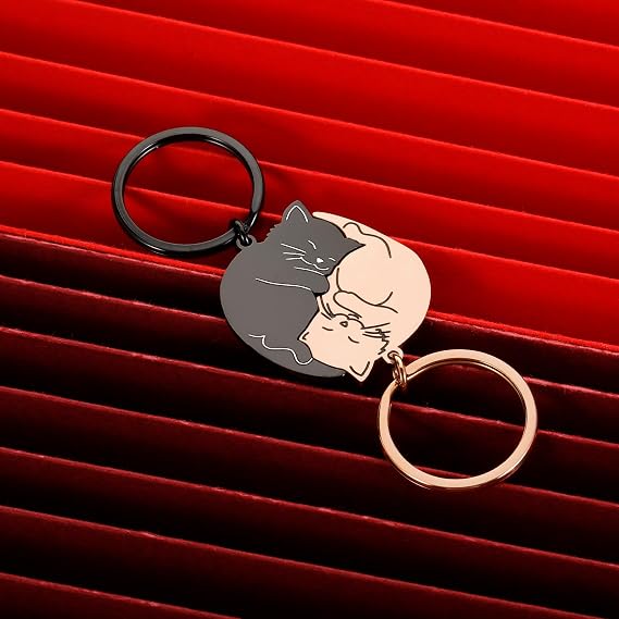 Valentines Day Gifts Matching Keychain for Boyfriend Girlfriend Him Her