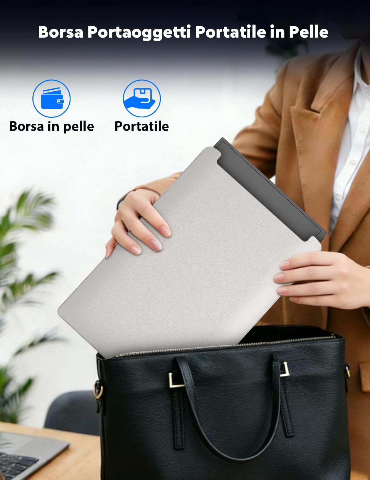 8000mAh Monitor Portatile Wireless (WiFi)，15,6" IPS 1920×1080 FHD Schermo Portatile Batteria Integrata, Monitor Portatil Wireless, Supporto AirPlay/Miracast, per Laptop/PC/Mac/Telefono/Tablet