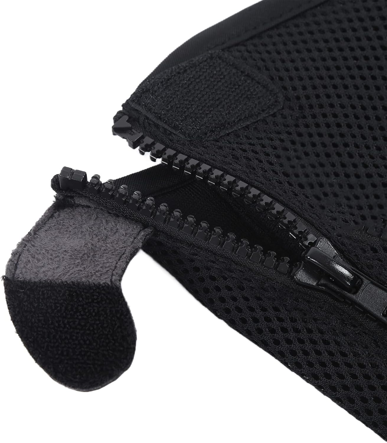 Honio Half Chap, Black Mesh Faux Leather Equestrian Half Chap Super Fiber Material Comfortable Flexible Riding Protection for Kids